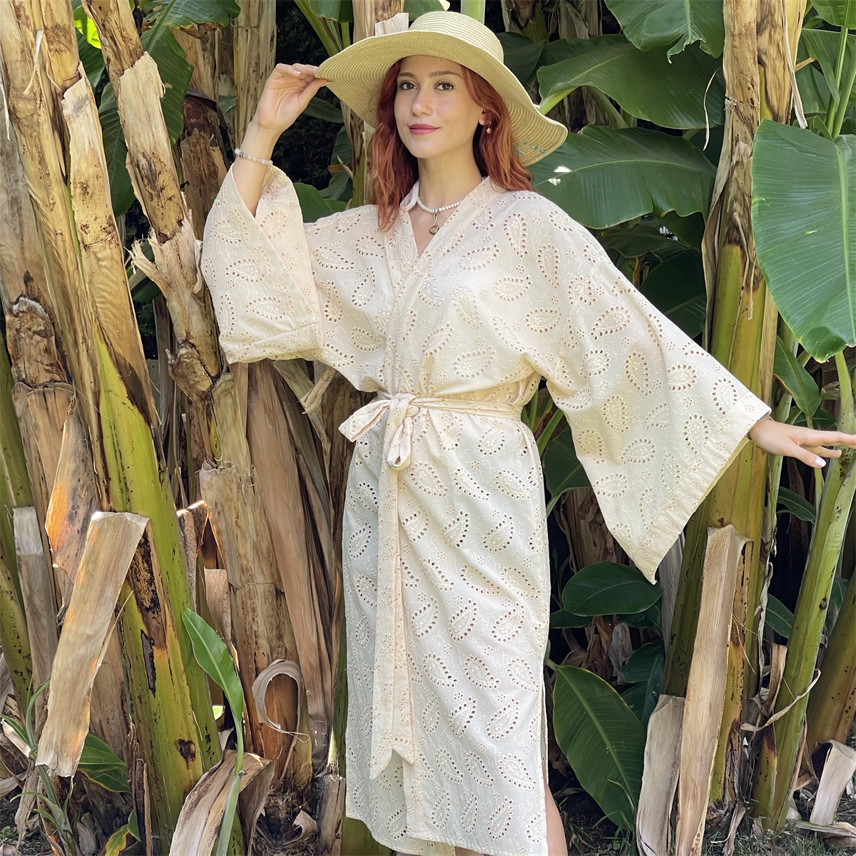 SCALLOPED KIMONO