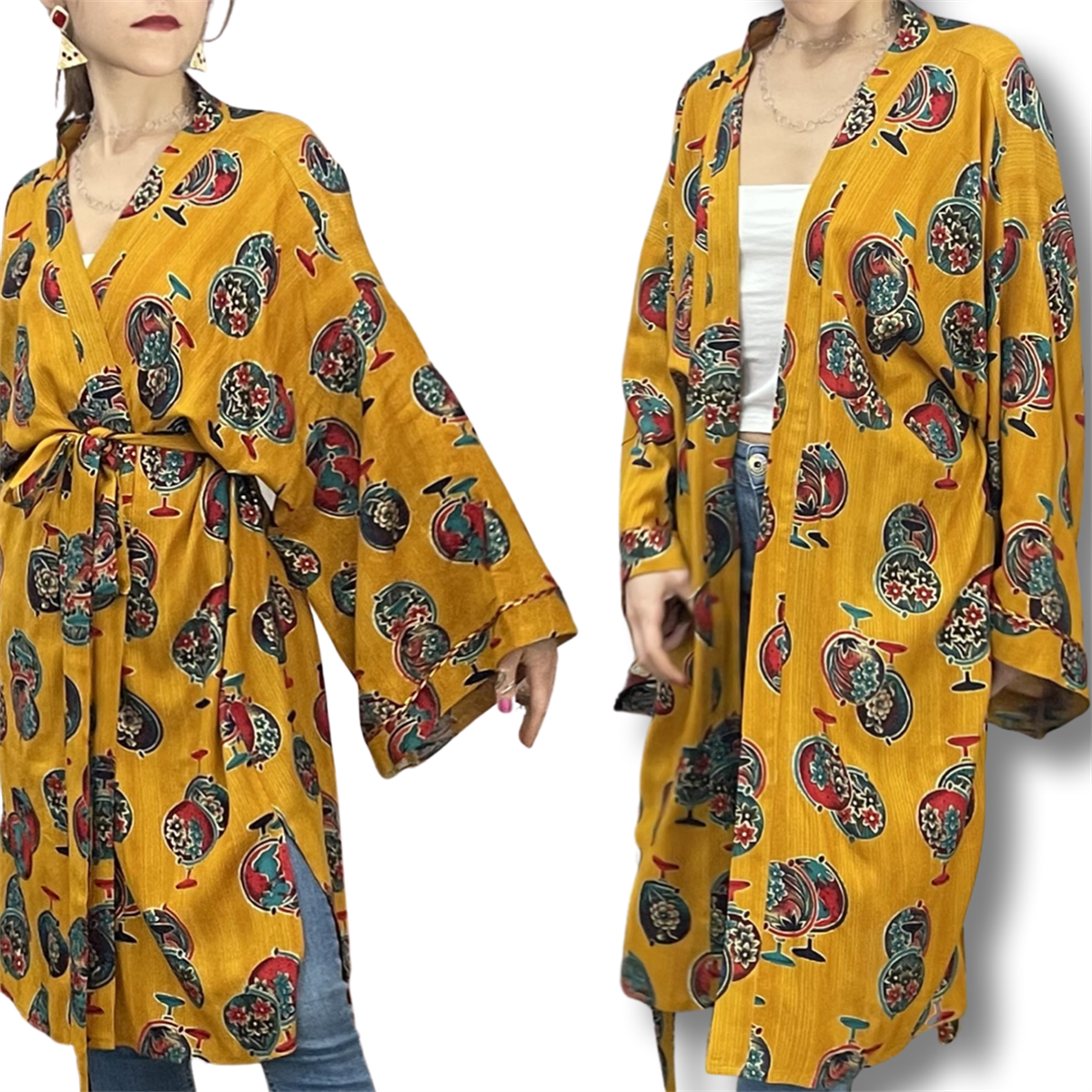 INDIAN FABRIC KIMONO
