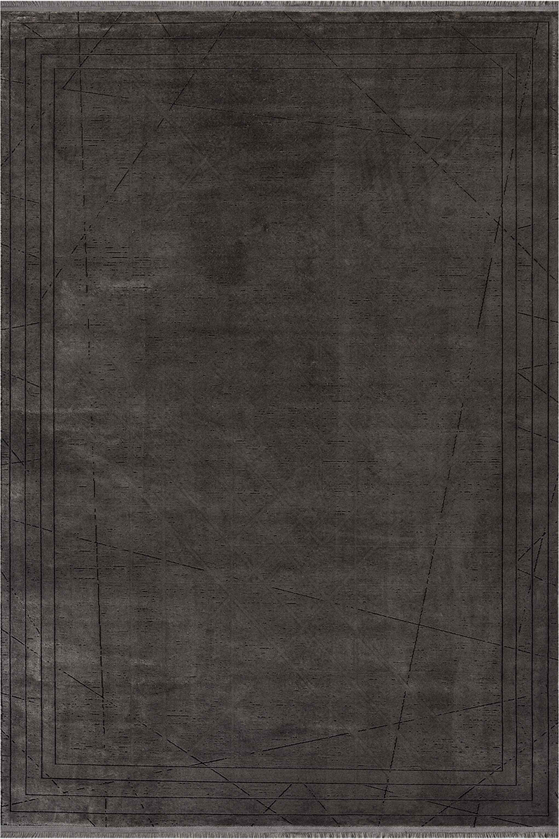 Royal Halı Nil NB01A Doğal Viskon-Akrilik, Antrasit Halı