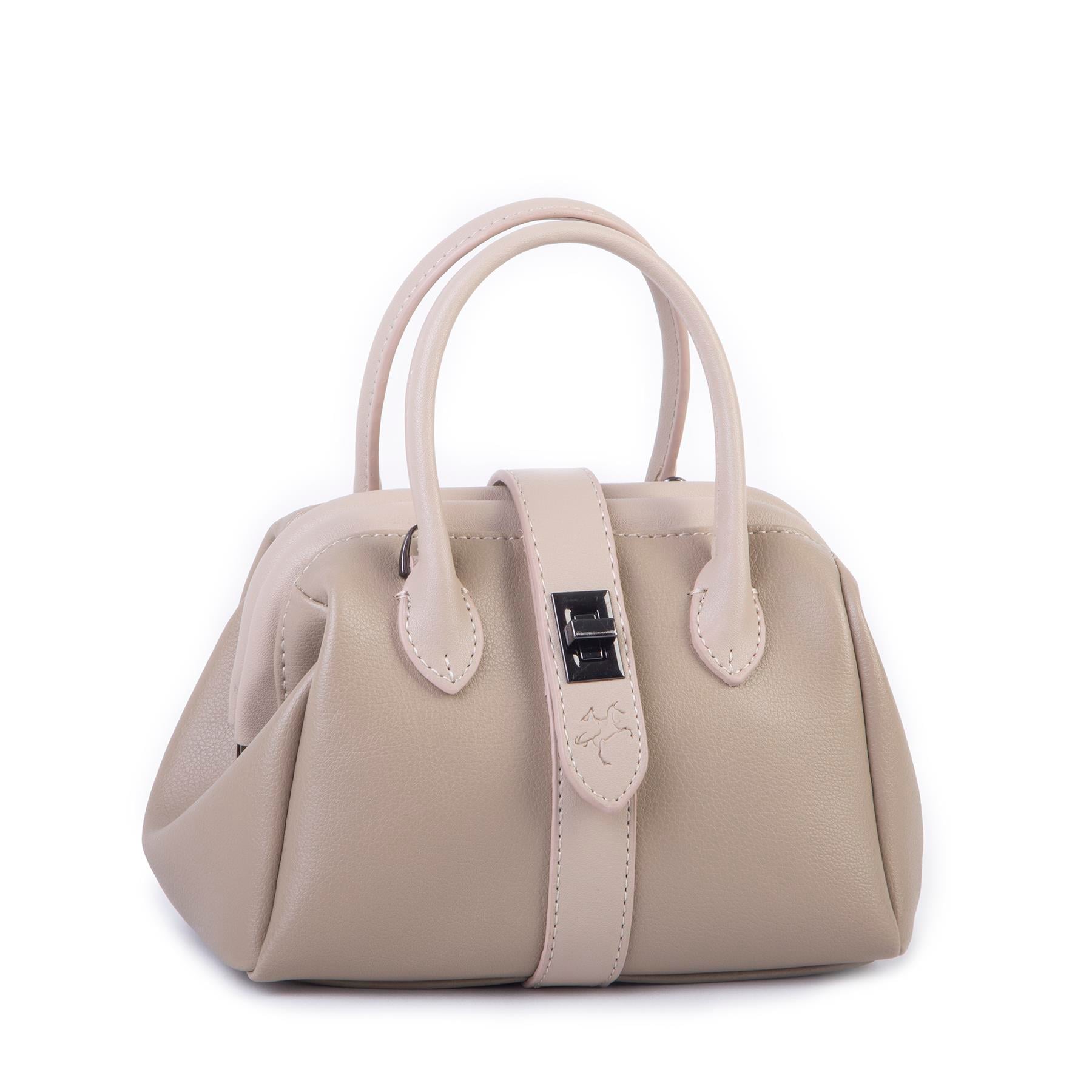 Nas Bag Kadın  Mini Boy Klipsli El ve Postacı Çantası Kum Golf  (20x13 cm)