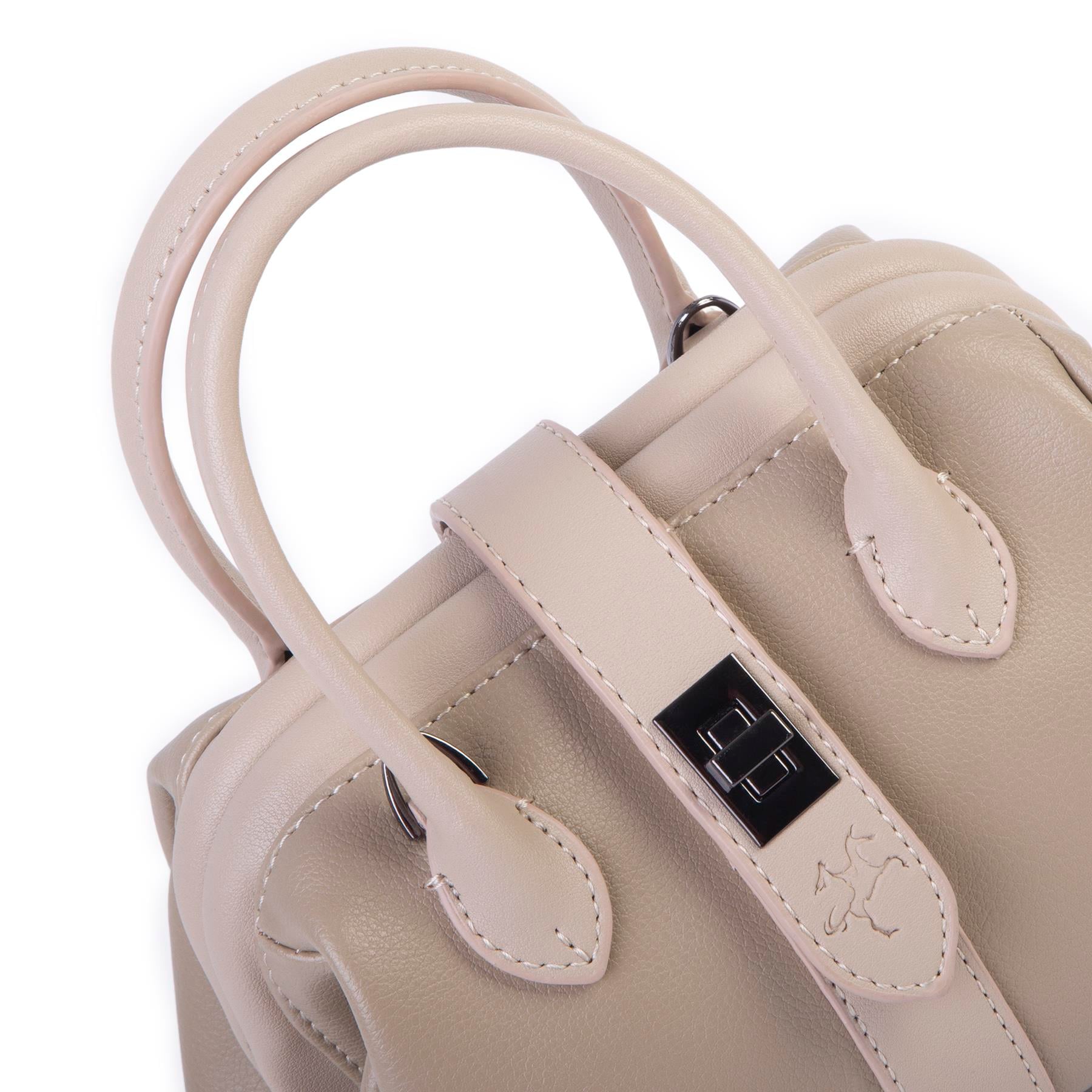  Nas Bag Kadın  Mini Boy Klipsli El ve Postacı Çantası Kum Golf  (20x13 cm)