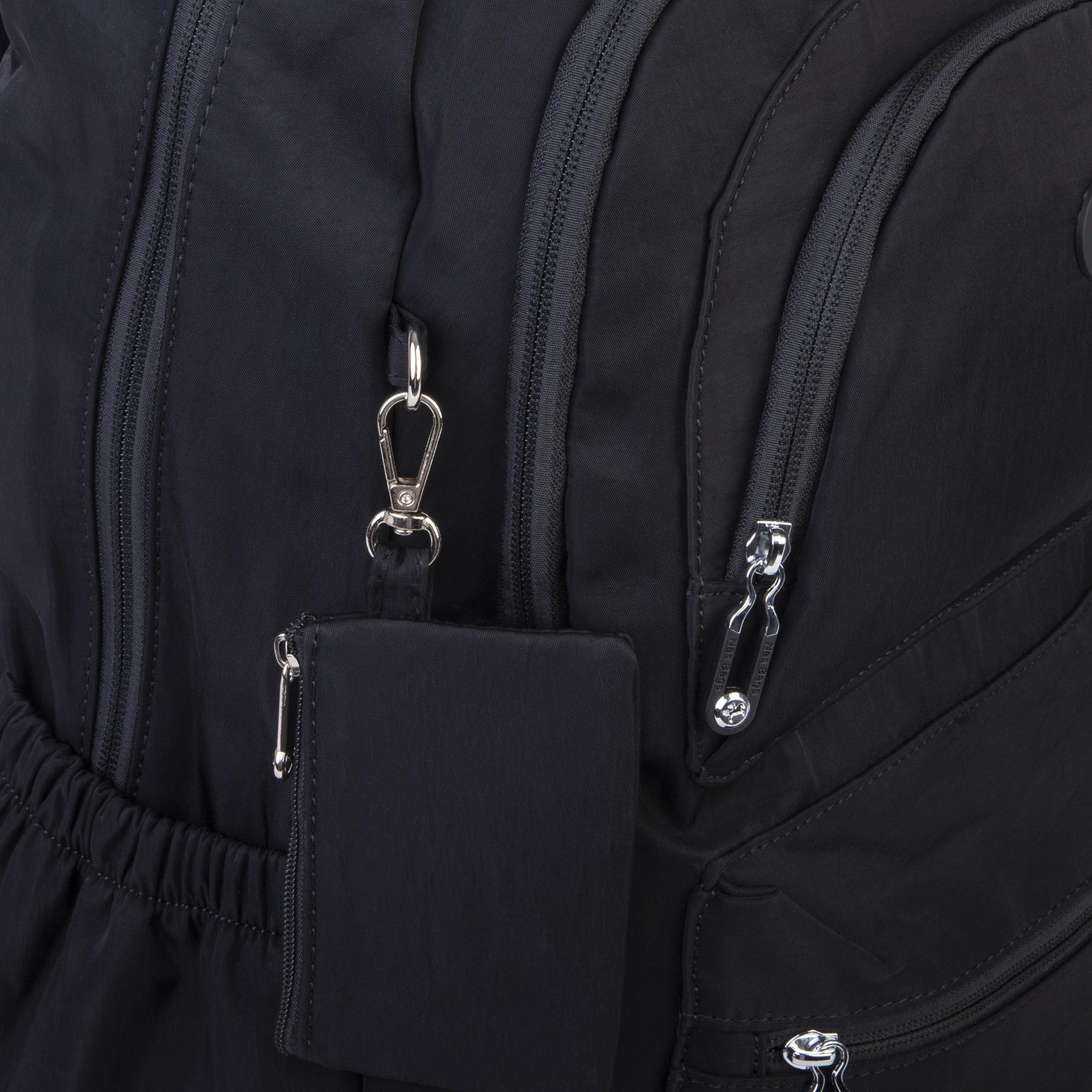 Nas Bag Unisex Büyük Boy Hafif Çok Gözlü Sırt Çantası Siyah 