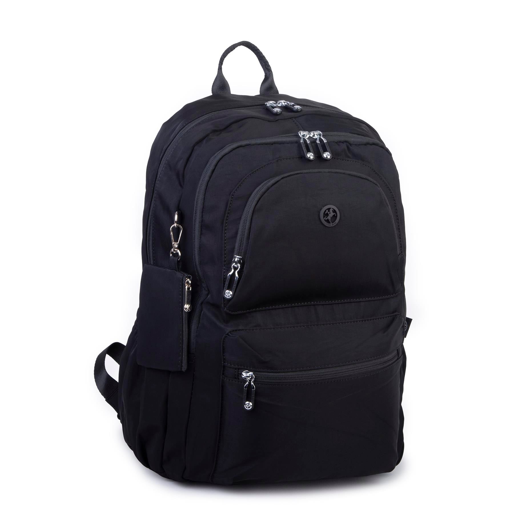  Nas Bag Unisex Büyük Boy Hafif Çok Gözlü Sırt Çantası Siyah 