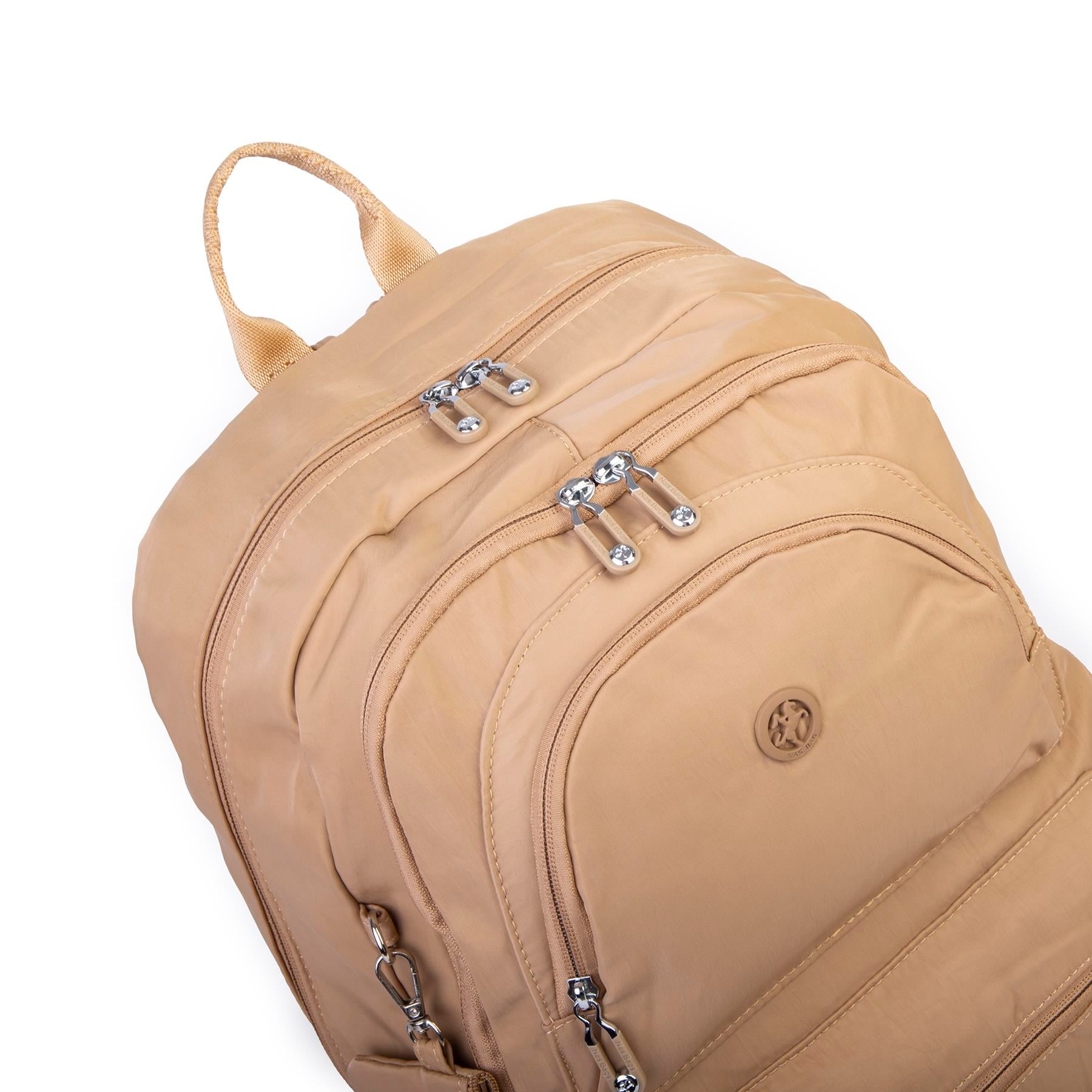  Nas Bag Unisex Büyük Boy Hafif Çok Gözlü Sırt Çantası Kum