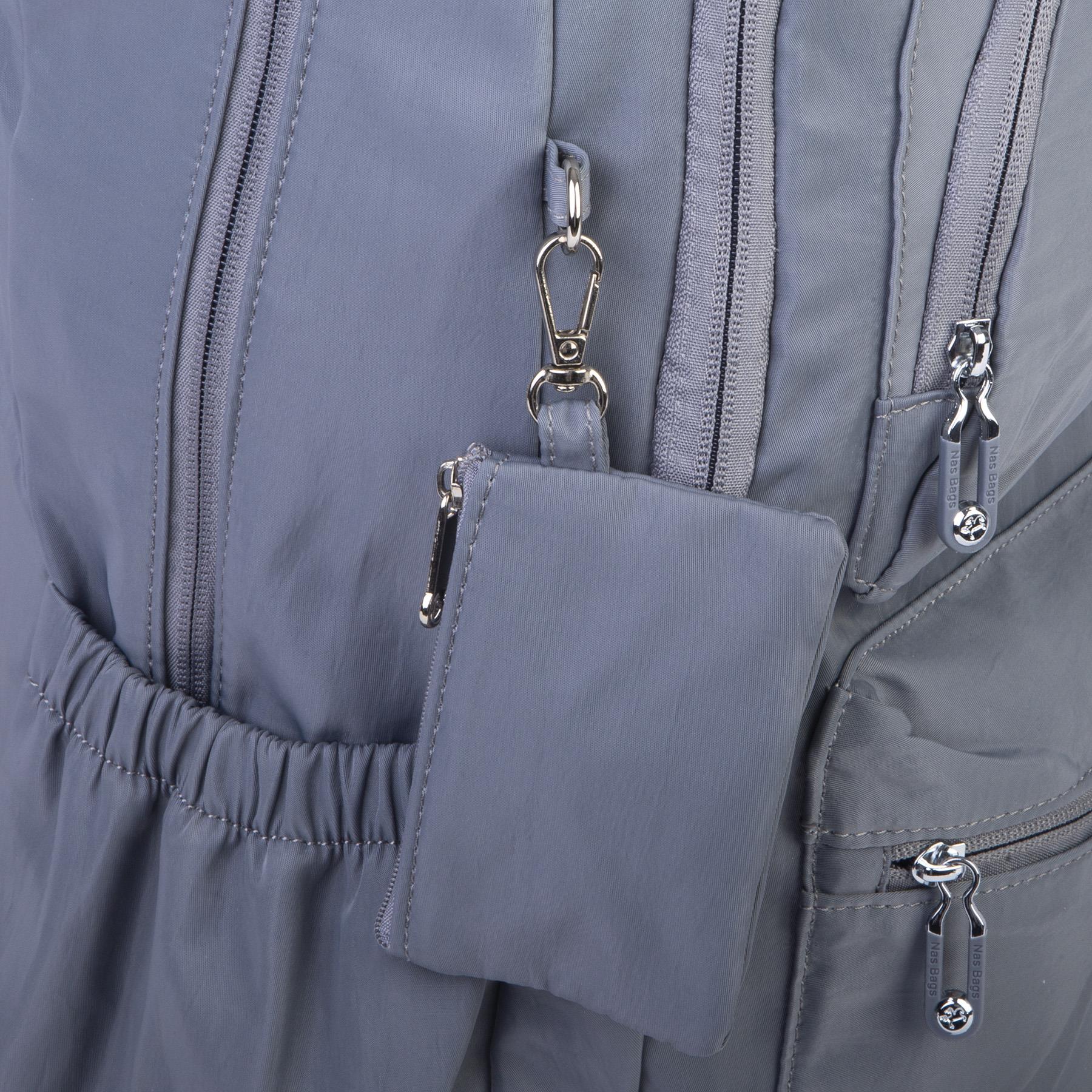  Nas Bag Unisex Büyük Boy Hafif Çok Gözlü Sırt Çantası Gri