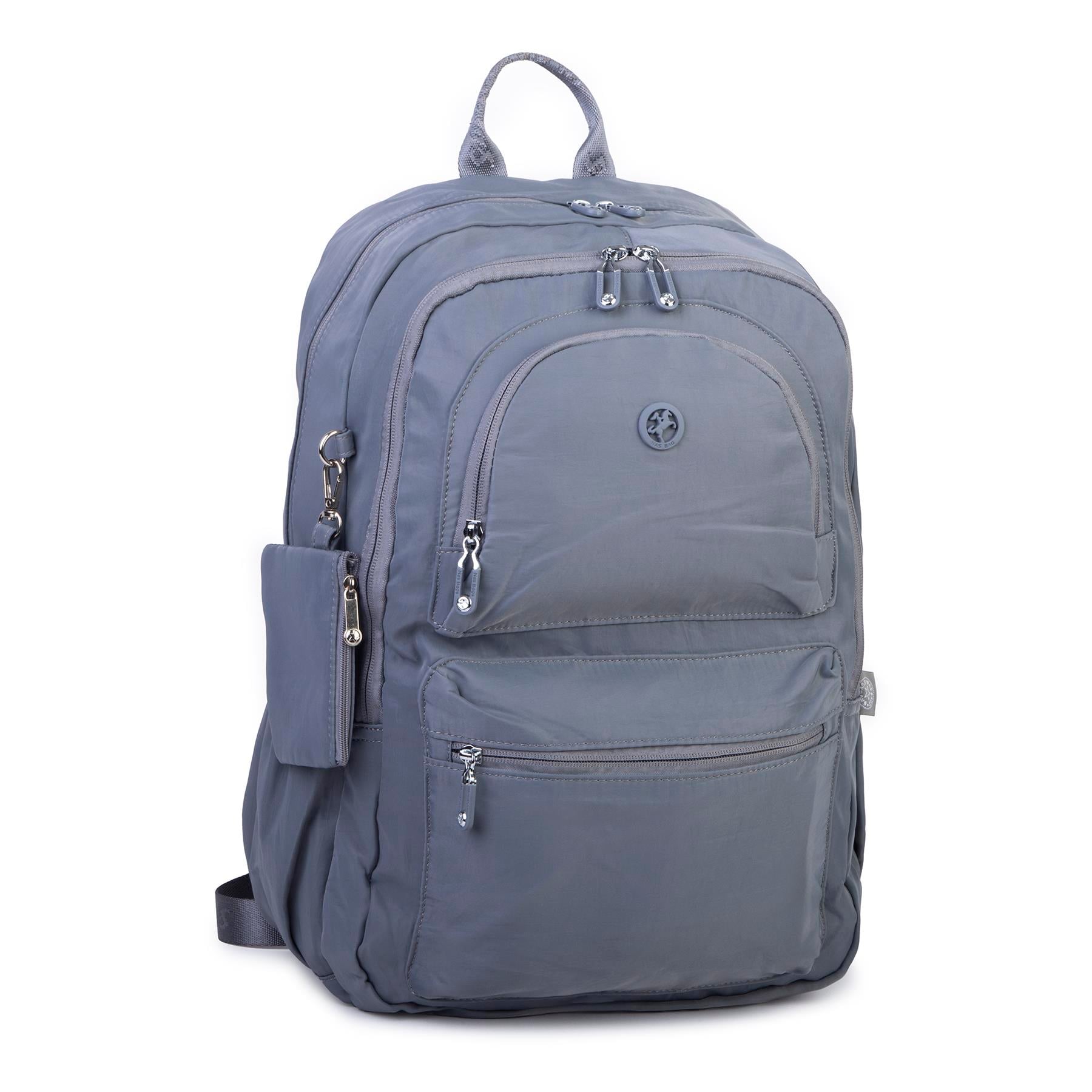  Nas Bag Unisex Büyük Boy Hafif Çok Gözlü Sırt Çantası Gri