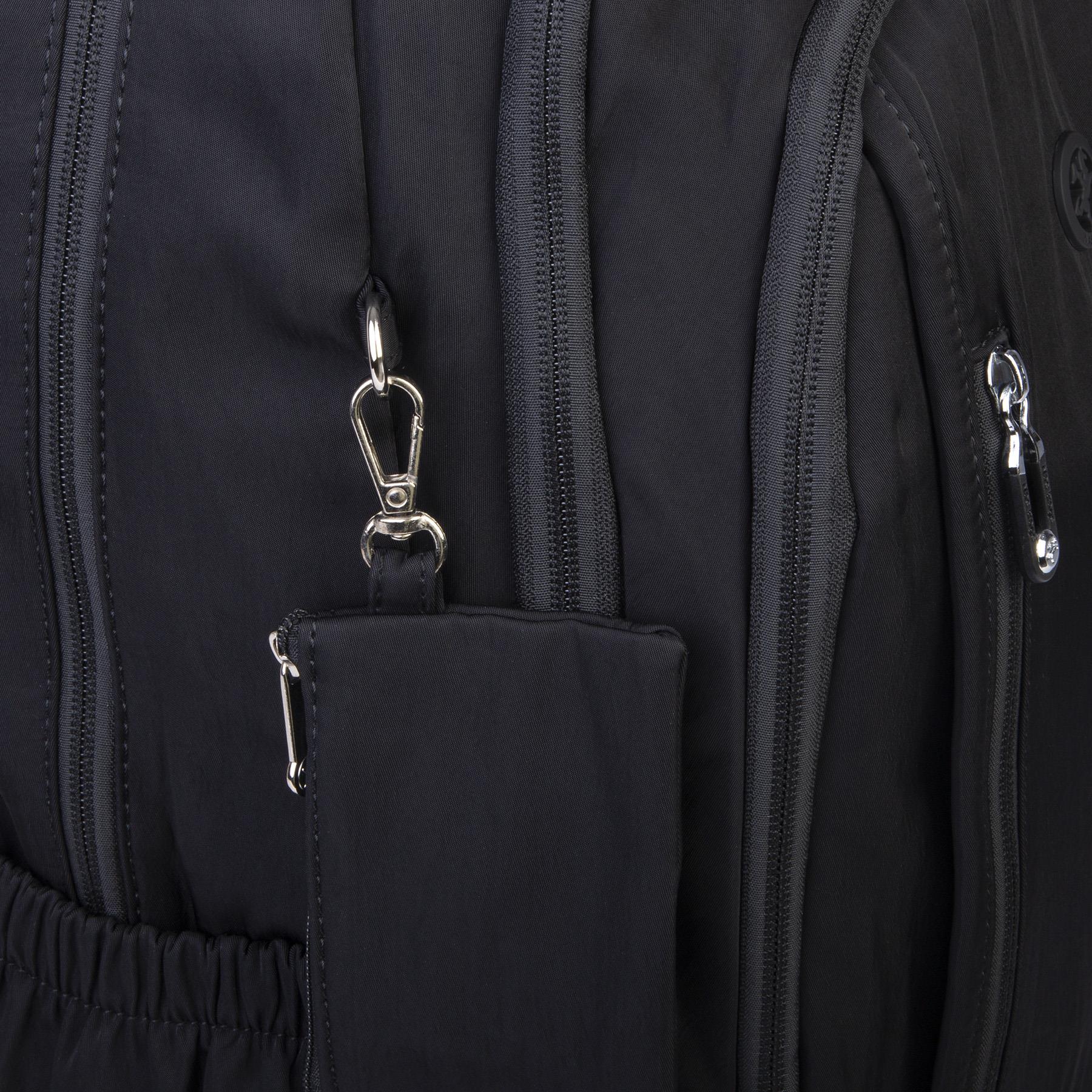  Nas Bag Unisex  Büyük Boy Hafif  Çok Gözlü Okul Sırt Çantası (en :30 cm boy:44 cm) Siyah