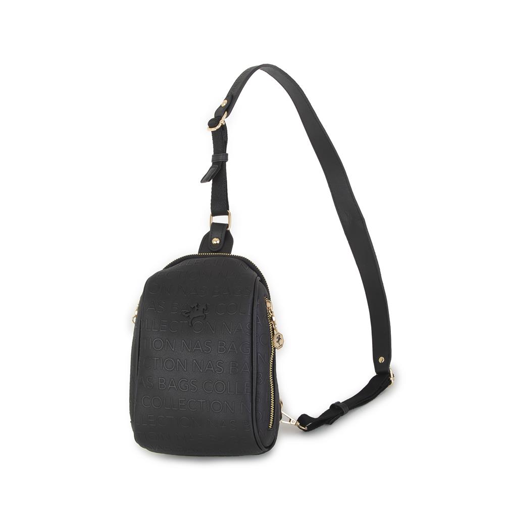 Nas Bag Bel ve Body Bag Siyah Gofraj