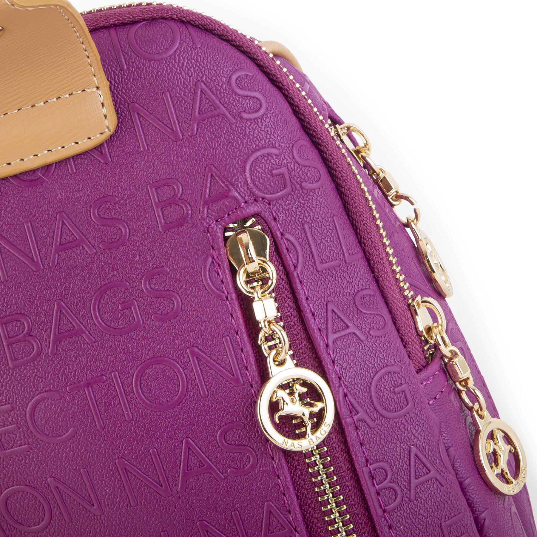 Nas Bag Bel ve Body Bag  Vişne Camel Gofraj