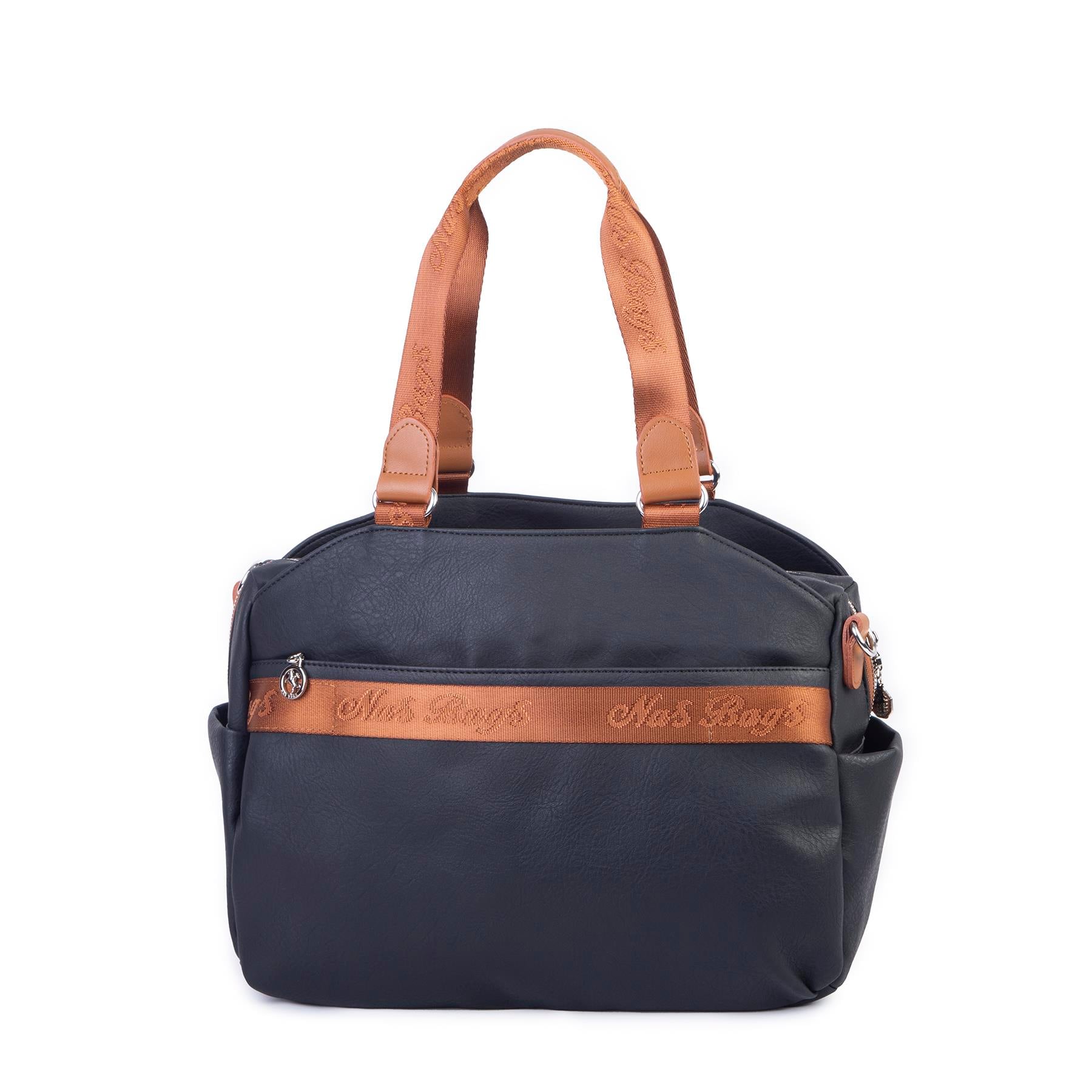Nas Bag Büyük Boy Spor Geniş Hacimli Günlük veya Spor Omuz Çantası Siyah  Taba  Raven ( 36x30 cm )