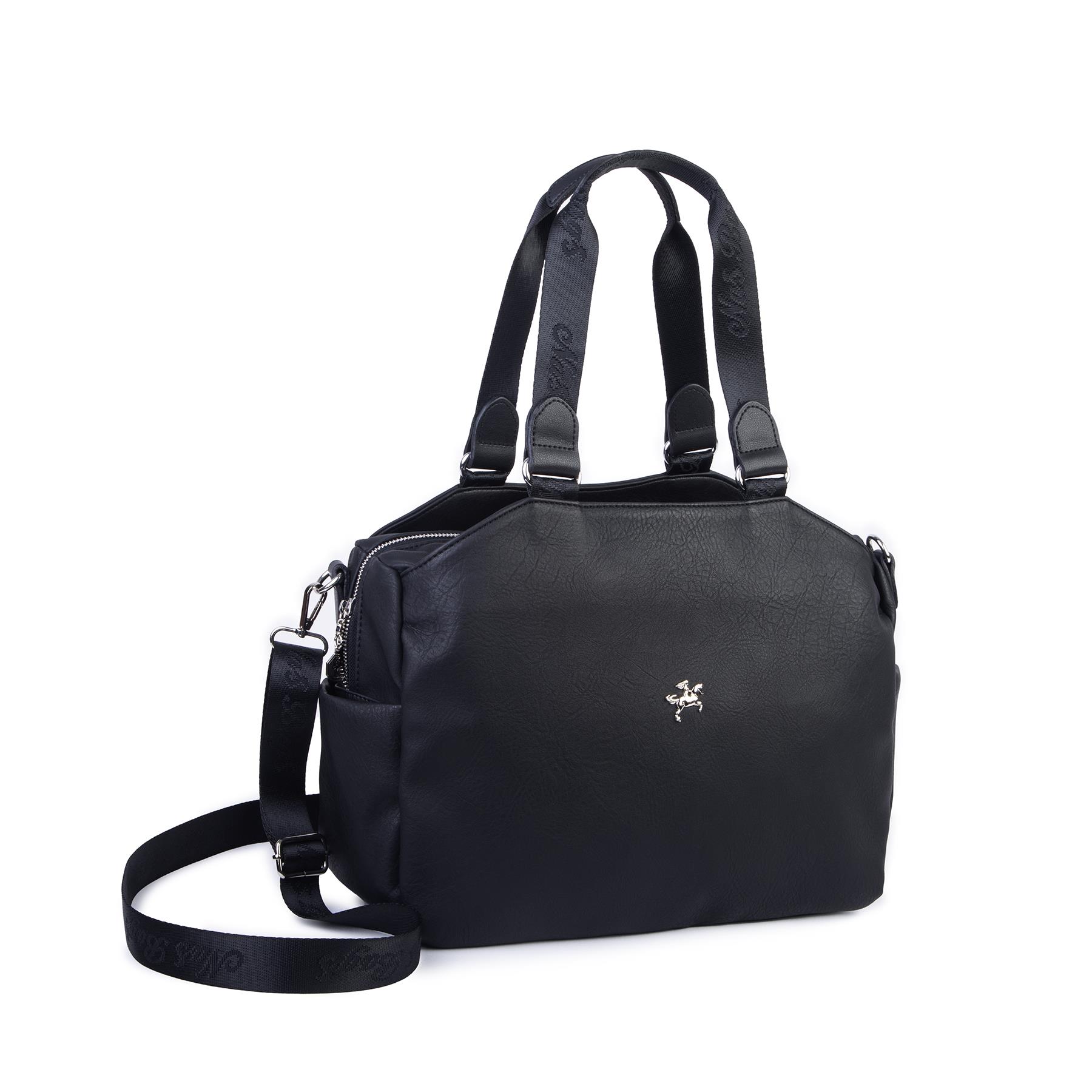 Nas Bag Büyük Boy Spor Geniş Hacimli Günlük veya Spor Omuz Çantası Siyah  Raven ( 36x30 cm )