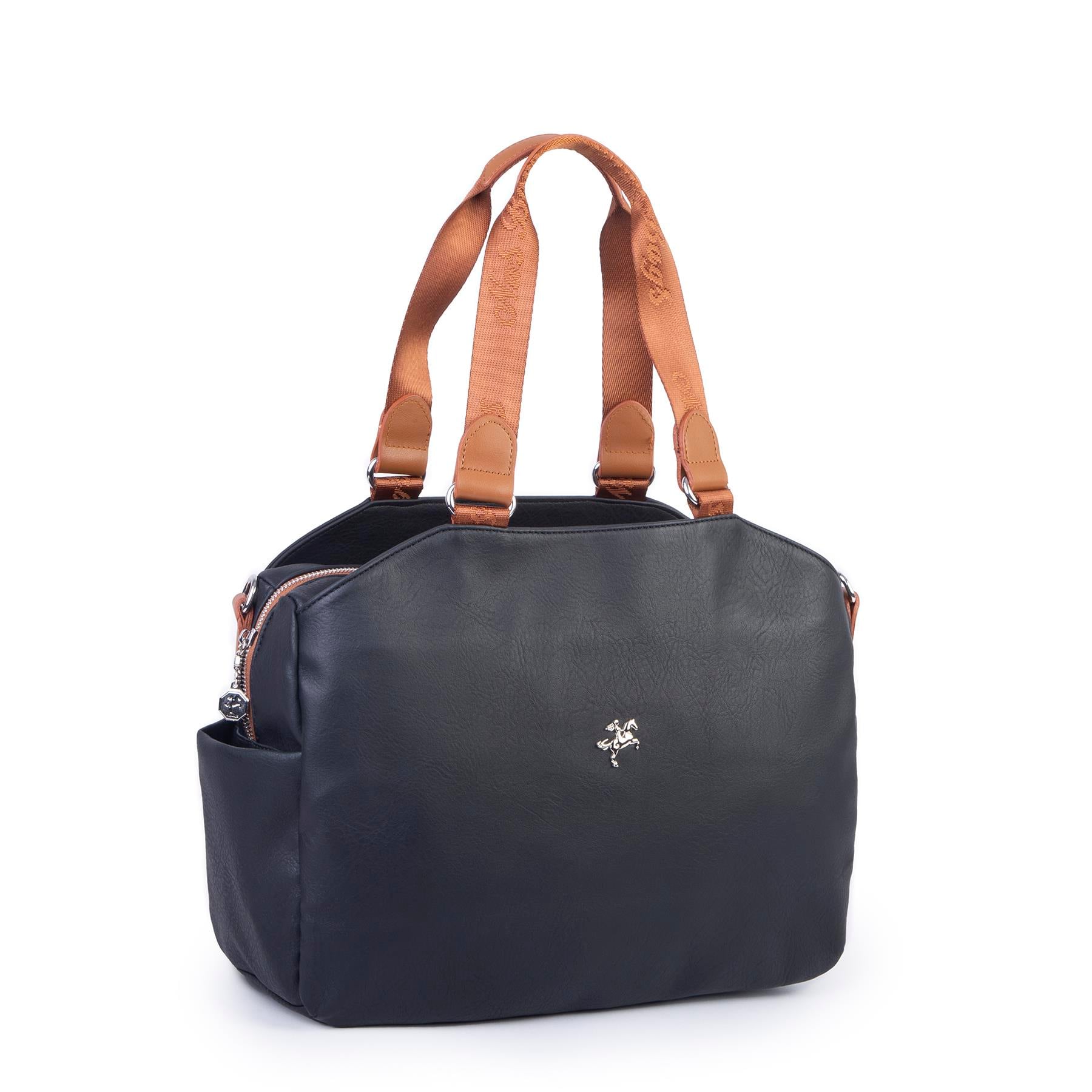 Nas Bag Büyük Boy Spor Geniş Hacimli Günlük veya Spor Omuz Çantası Siyah  Taba  Raven ( 36x30 cm )