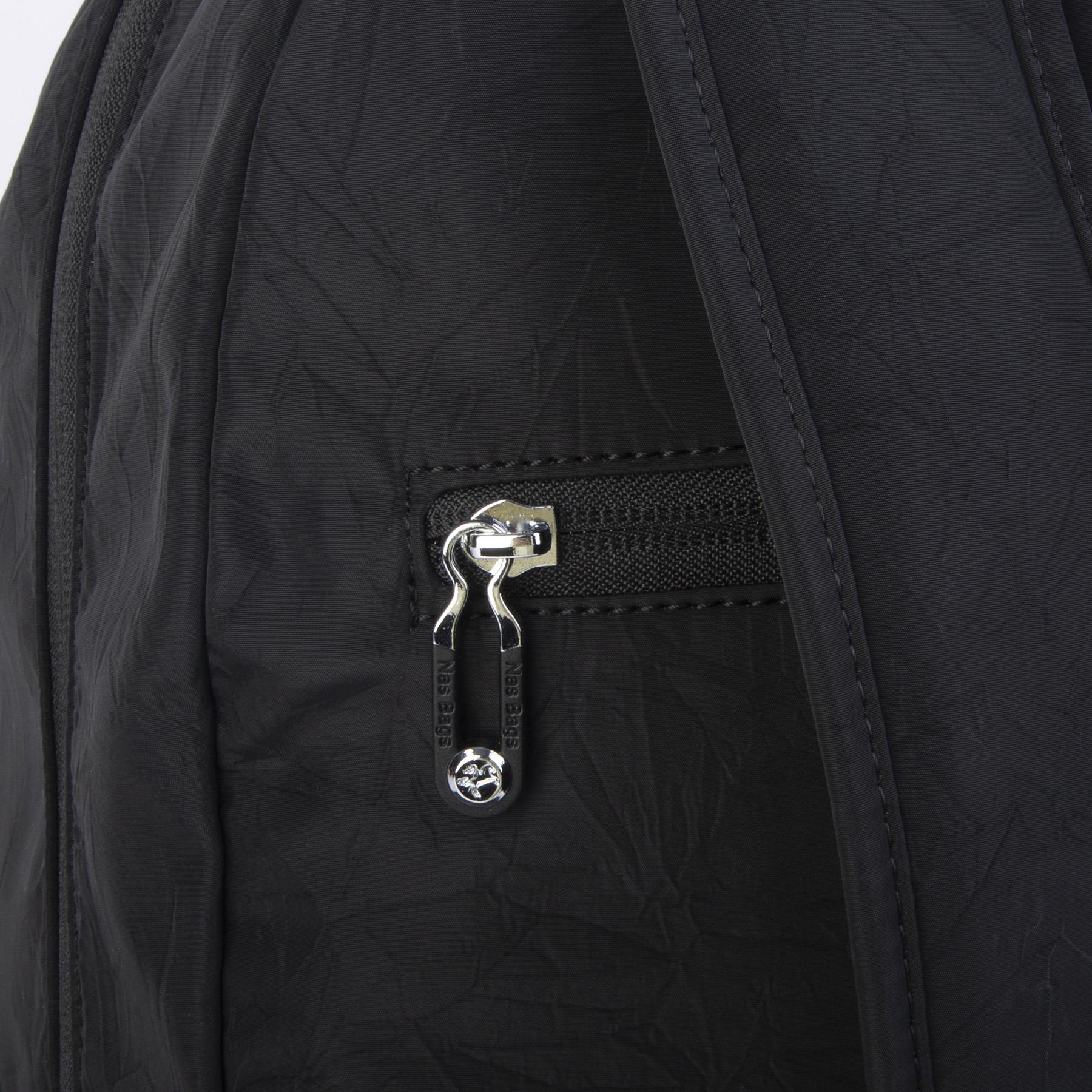 Nas Bag Büyük Boy Unisex Hafif  ve Su Geçirmez Çok Gözlü Sırt Çantası Siyah 