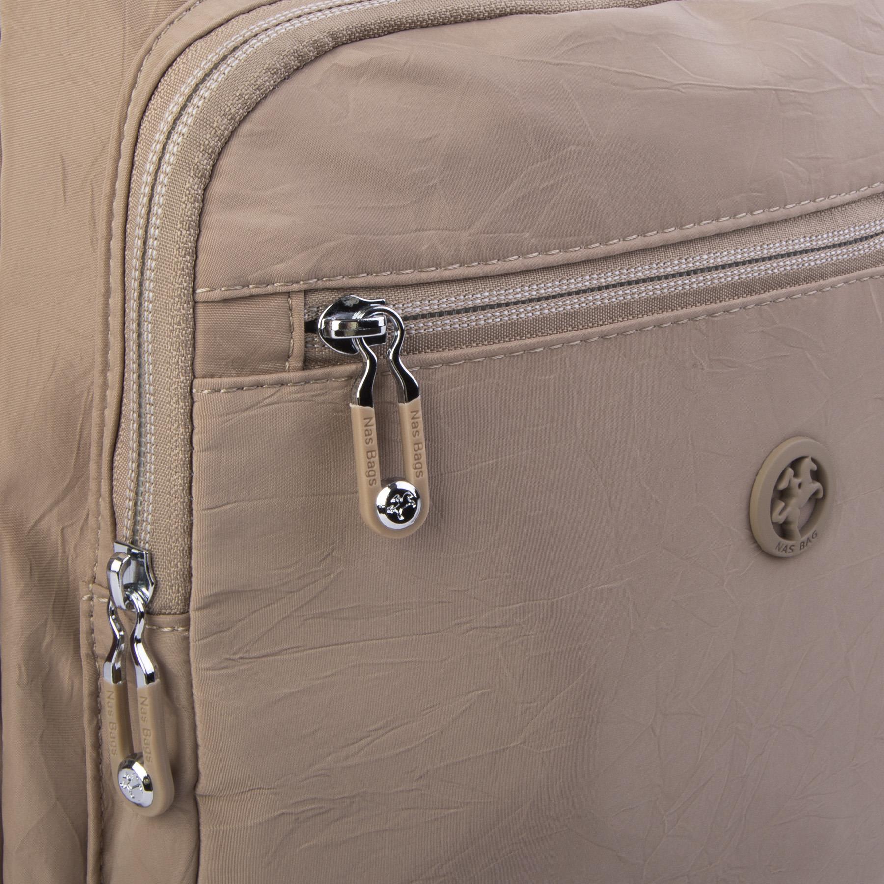 Nas Bag Büyük Boy Unisex Hafif  ve Su Geçirmez Çok Gözlü Sırt Çantası Vizon 