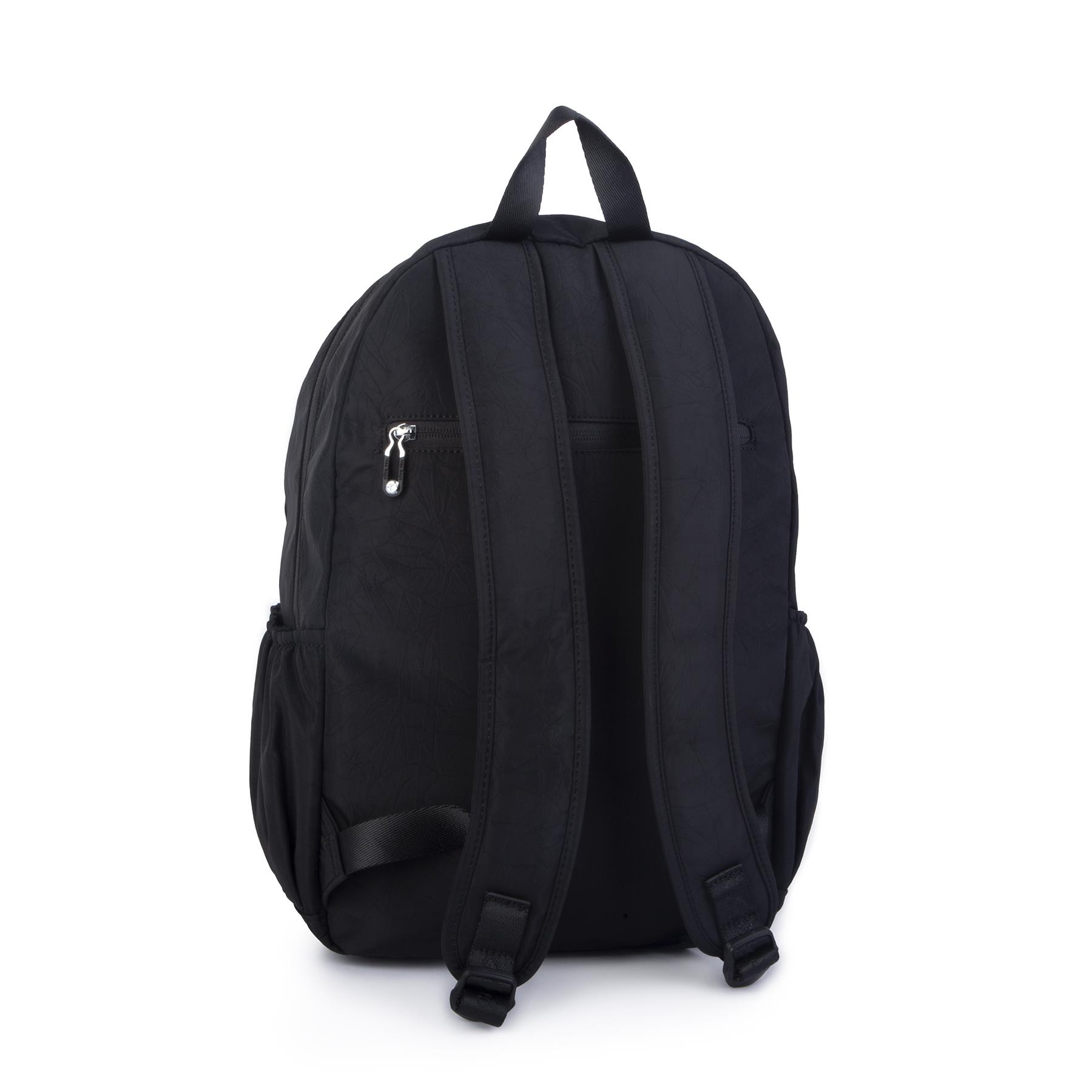 Nas Bag Büyük Boy Unisex Hafif  ve Su Geçirmez Çok Gözlü Sırt Çantası Siyah 