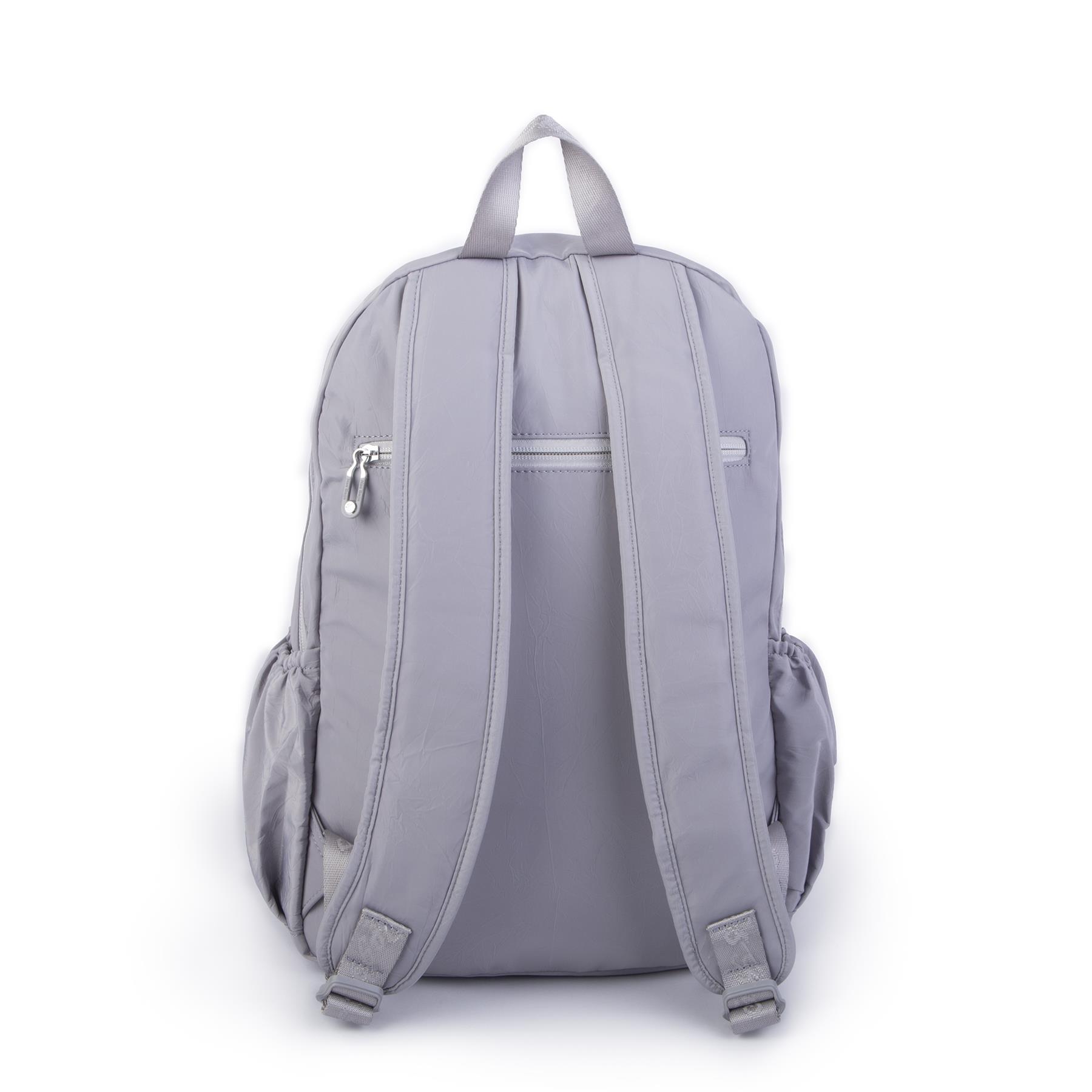 Nas Bag Büyük Boy Unisex Hafif  ve Su Geçirmez Çok Gözlü Sırt Çantası Gri