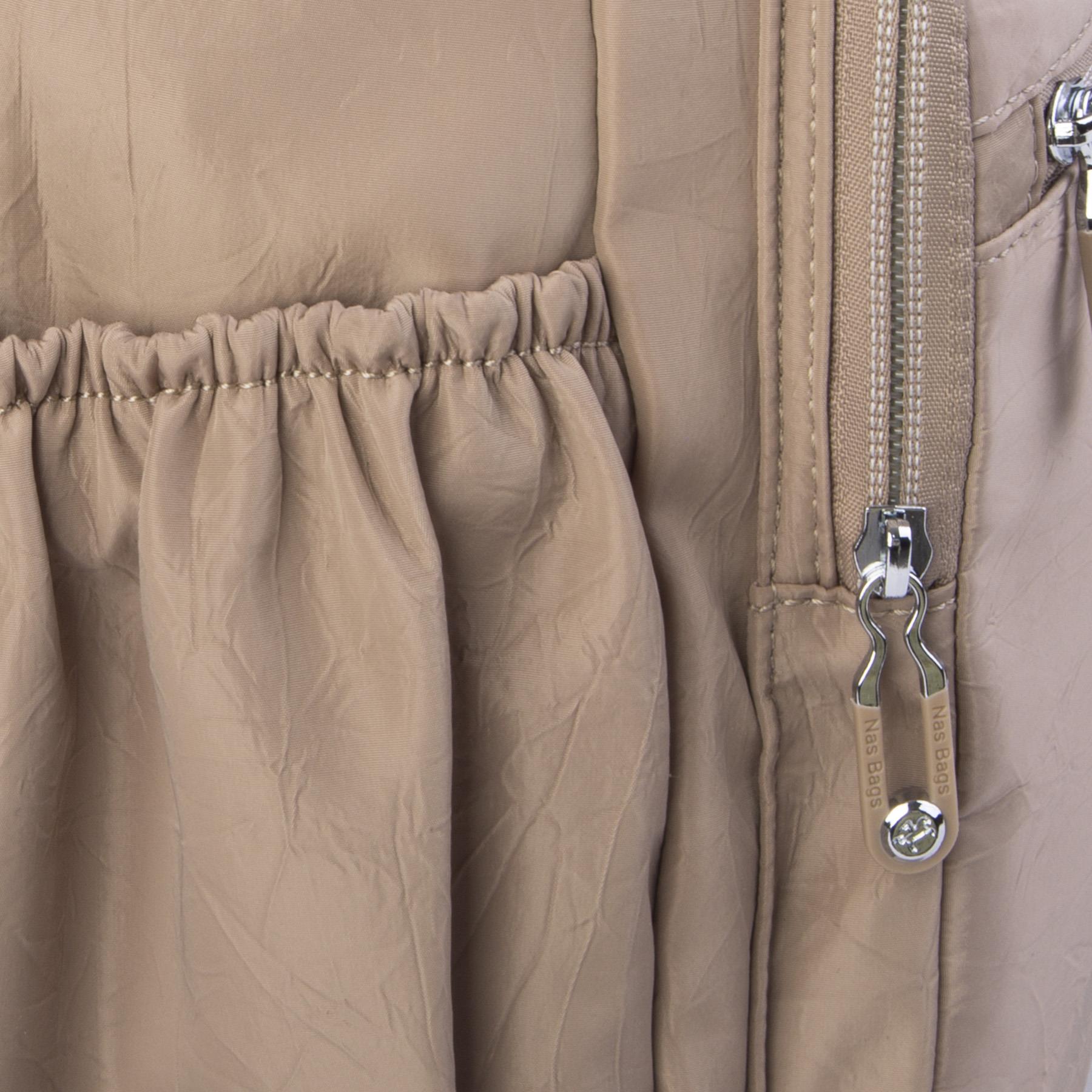 Nas Bag Büyük Boy Unisex Hafif  ve Su Geçirmez Çok Gözlü Sırt Çantası Vizon 