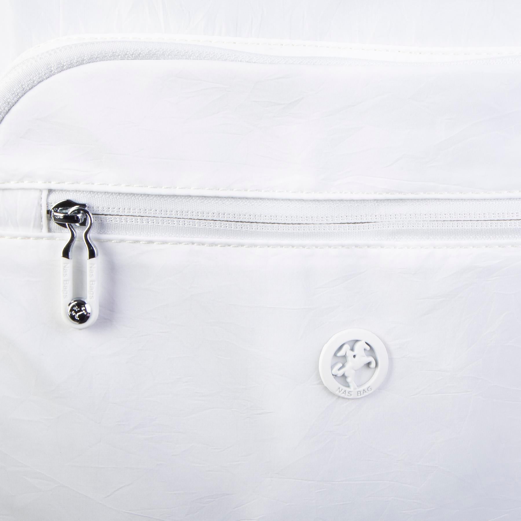 Nas Bag Büyük Boy Unisex Hafif  ve Su Geçirmez Çok Gözlü Sırt Çantası Beyaz 