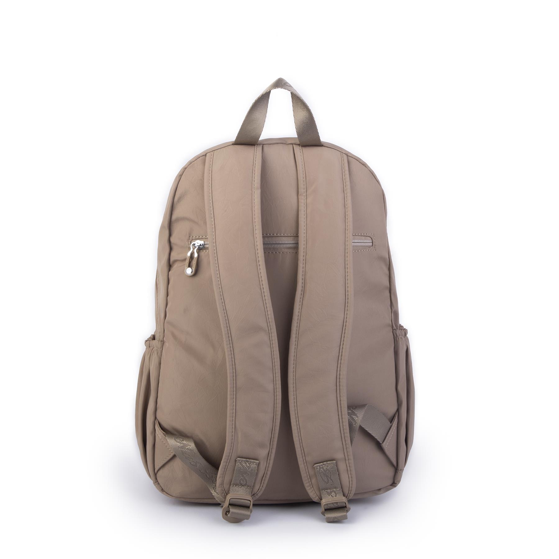 Nas Bag Büyük Boy Unisex Hafif  ve Su Geçirmez Çok Gözlü Sırt Çantası Vizon 