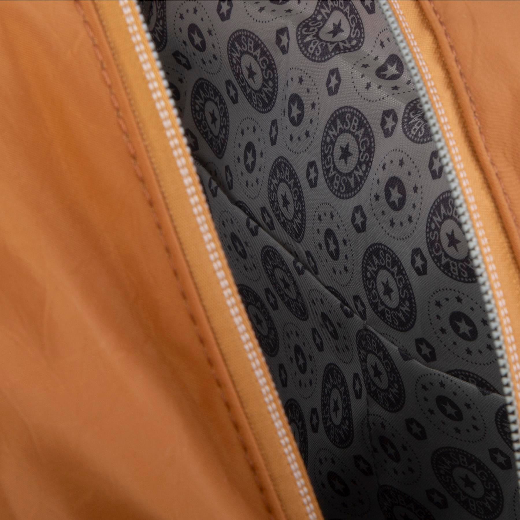 Nas Bag Büyük Boy Unisex Hafif  ve Su Geçirmez Çok Gözlü Sırt Çantası Hardal