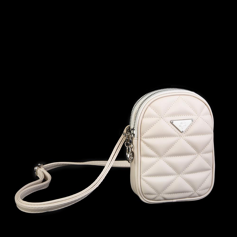Nas Bag Çapraz Çanta Krem Kapitone