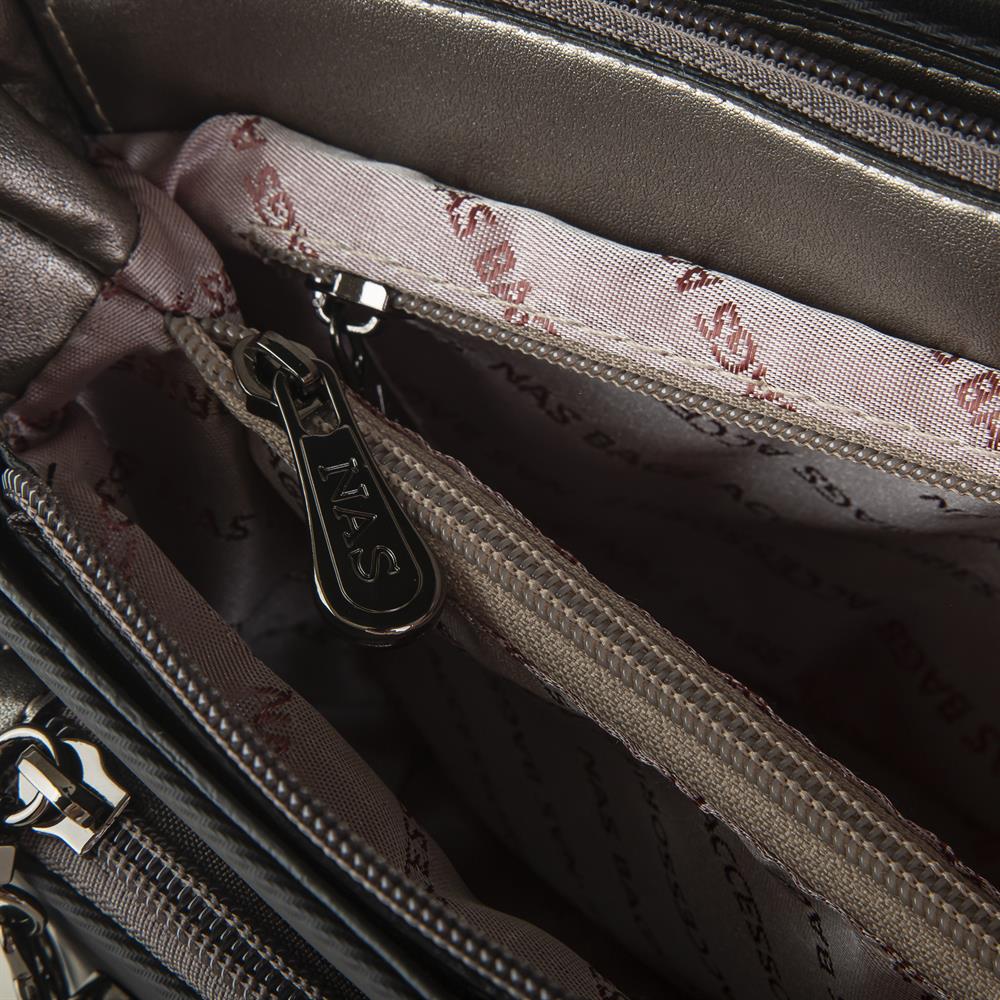 Nas Bag Çapraz Çanta Siyah Gri Karaca