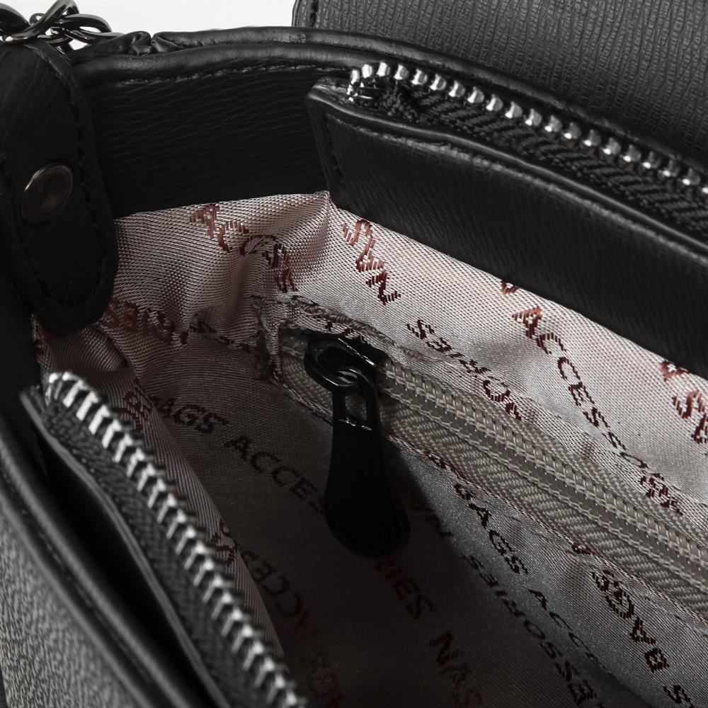 Nas Bag Çapraz Çanta Siyah Mercan