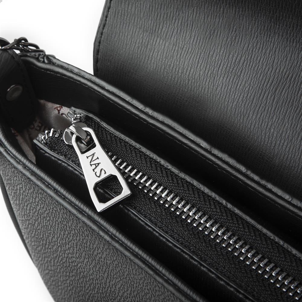 Nas Bag Çapraz Çanta Siyah Mercan