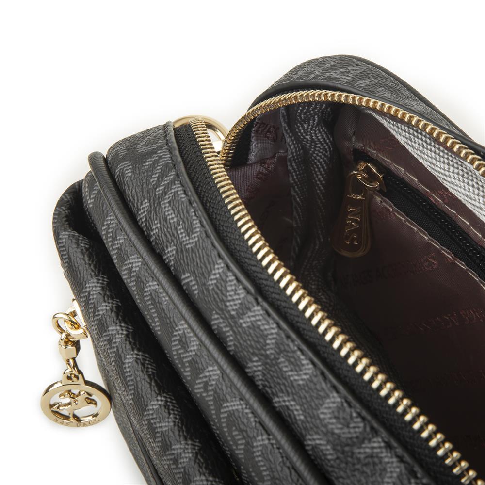 Nas Bag Çapraz Çanta Siyah Yazılı