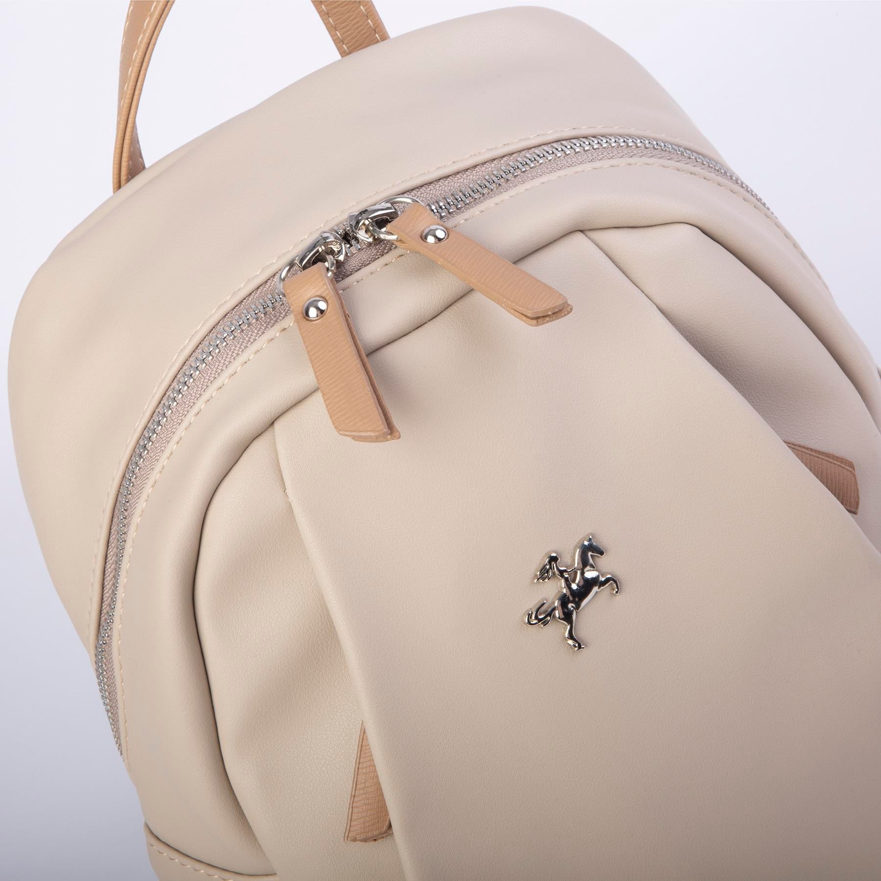 Nas Bag Çok Cepli Sade Şık Kadın Sırt Çantası Kum Camel Dona 