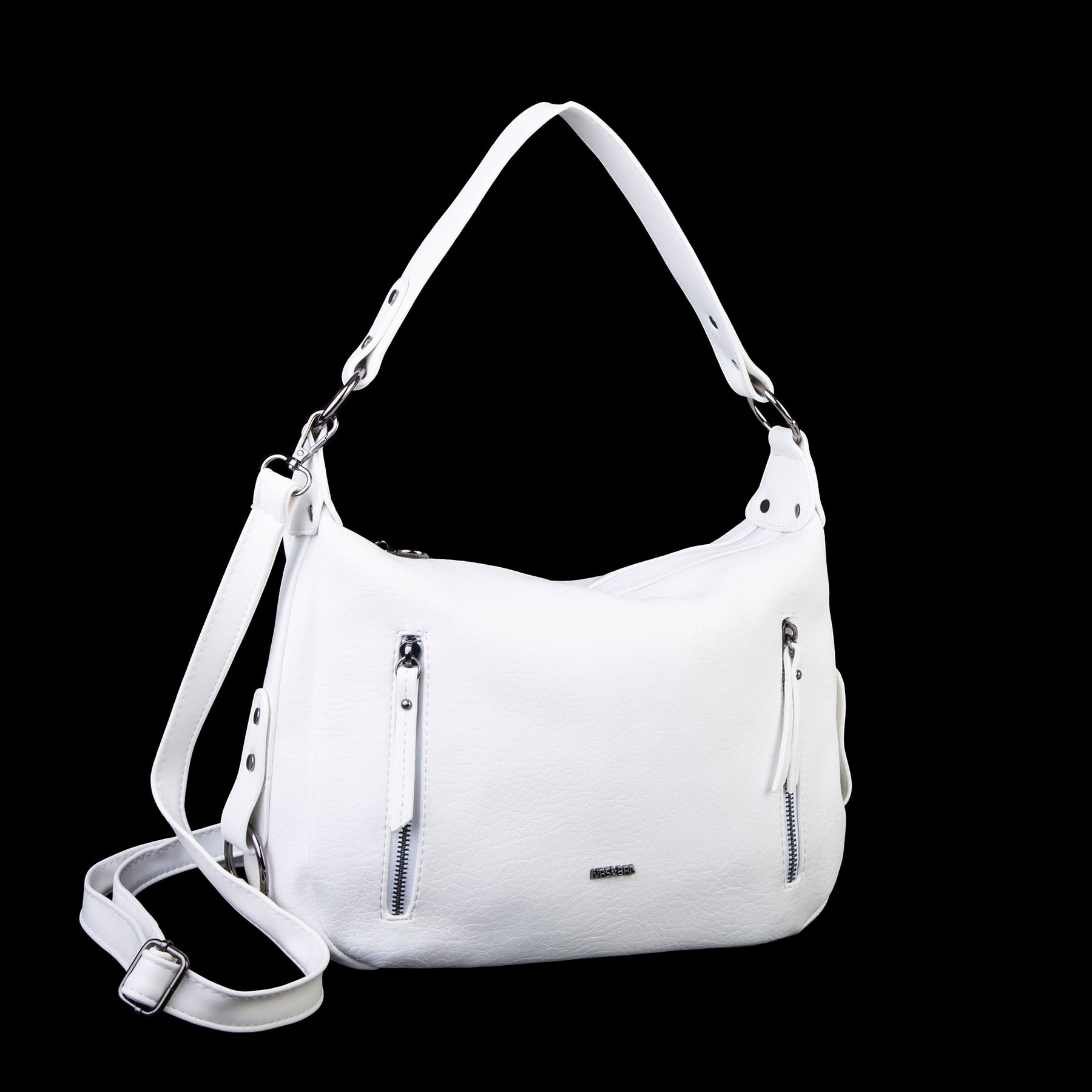 Nas Bag Çok Gözlü Kadın Omuz ve Çapraz Çanta (33x25 cm ) Beyaz Victoria