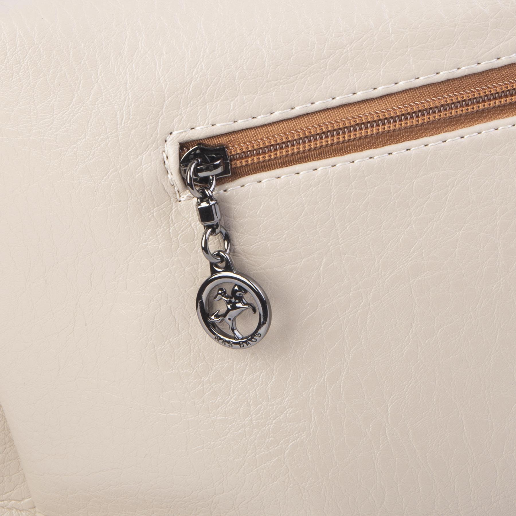 Nas Bag Çok Gözlü Kadın Omuz ve Çapraz Çanta (33x25 cm ) Kum Taba Victoria