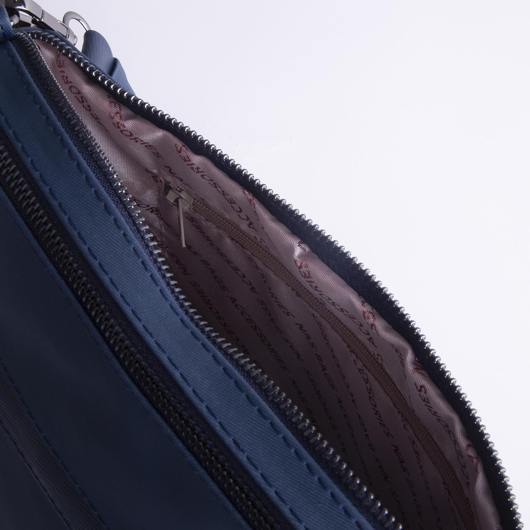 Nas Bag Çok Gözlü Yumuşak ve Hafif Yapılı Çift Askılı Omuz ve Çapraz Çanta Lacivert  Buzzy  ( 30x24 cm )