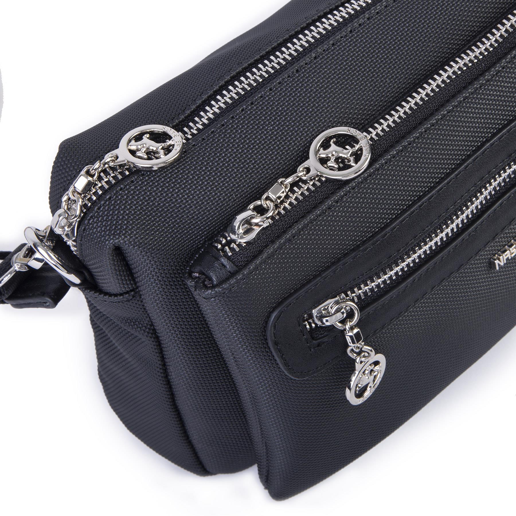 Nas Bag Günlük Çok Gözlü Çanta (en: 26 cm  ; boy:17 cm) Siyah Lacste