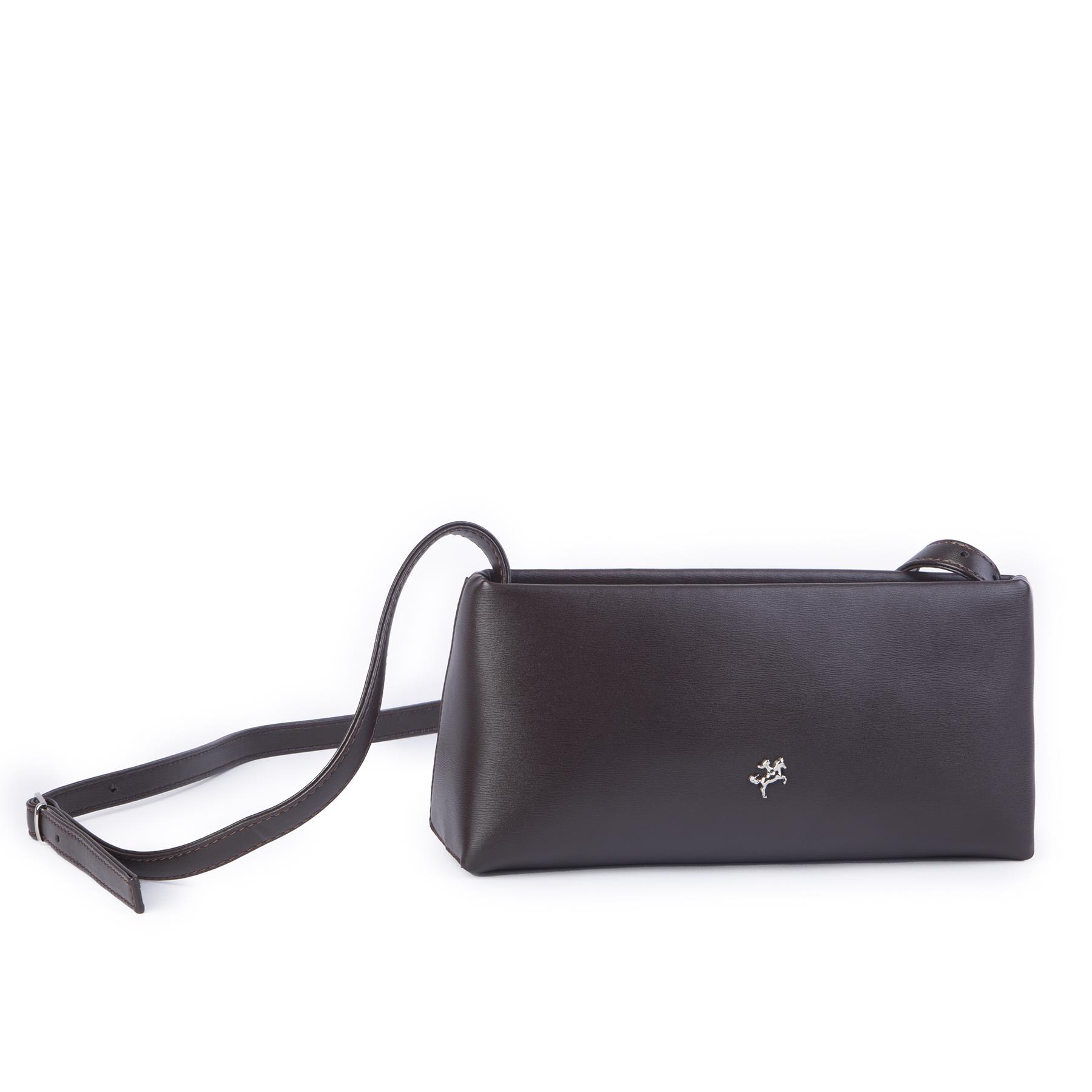 Nas Bag Kadın Basic Baget Omuz ve Çapraz Çanta Kahve Kımera (27x12 cm )
