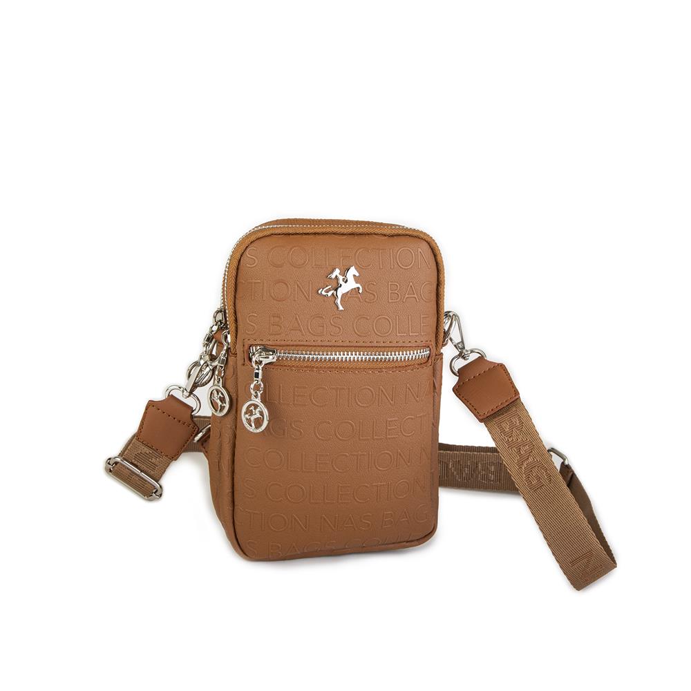 Nas Bag Kadın Bel ve Body Bag Çapraz Çanta Dönüştürülebilir Orjinal Nas Çanta Taba Camel Gofraj