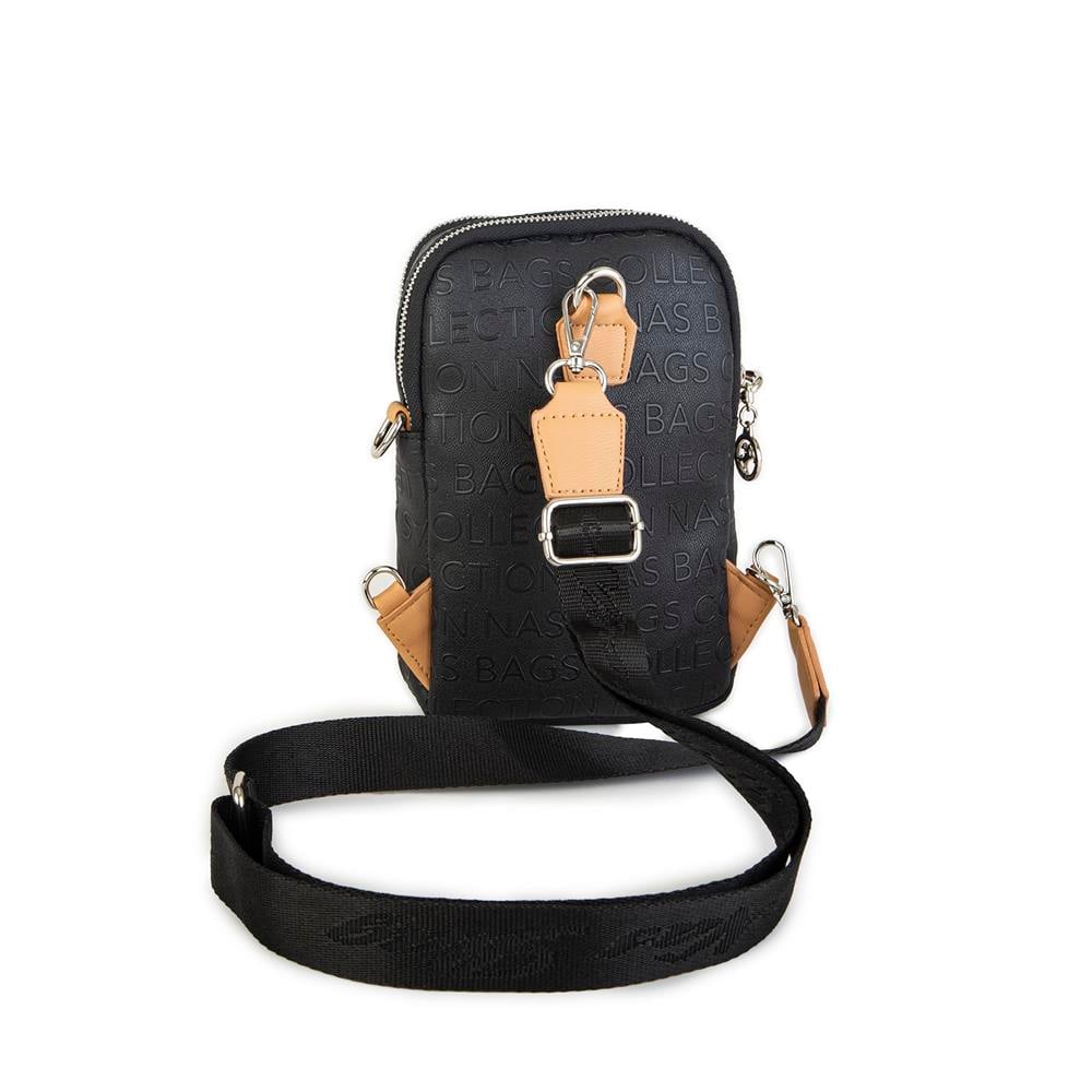 Nas Bag Kadın Bel ve Body Bag Çapraz Çanta Dönüştürülebilir Orjinal Nas Çanta Siyah Camel Gofraj