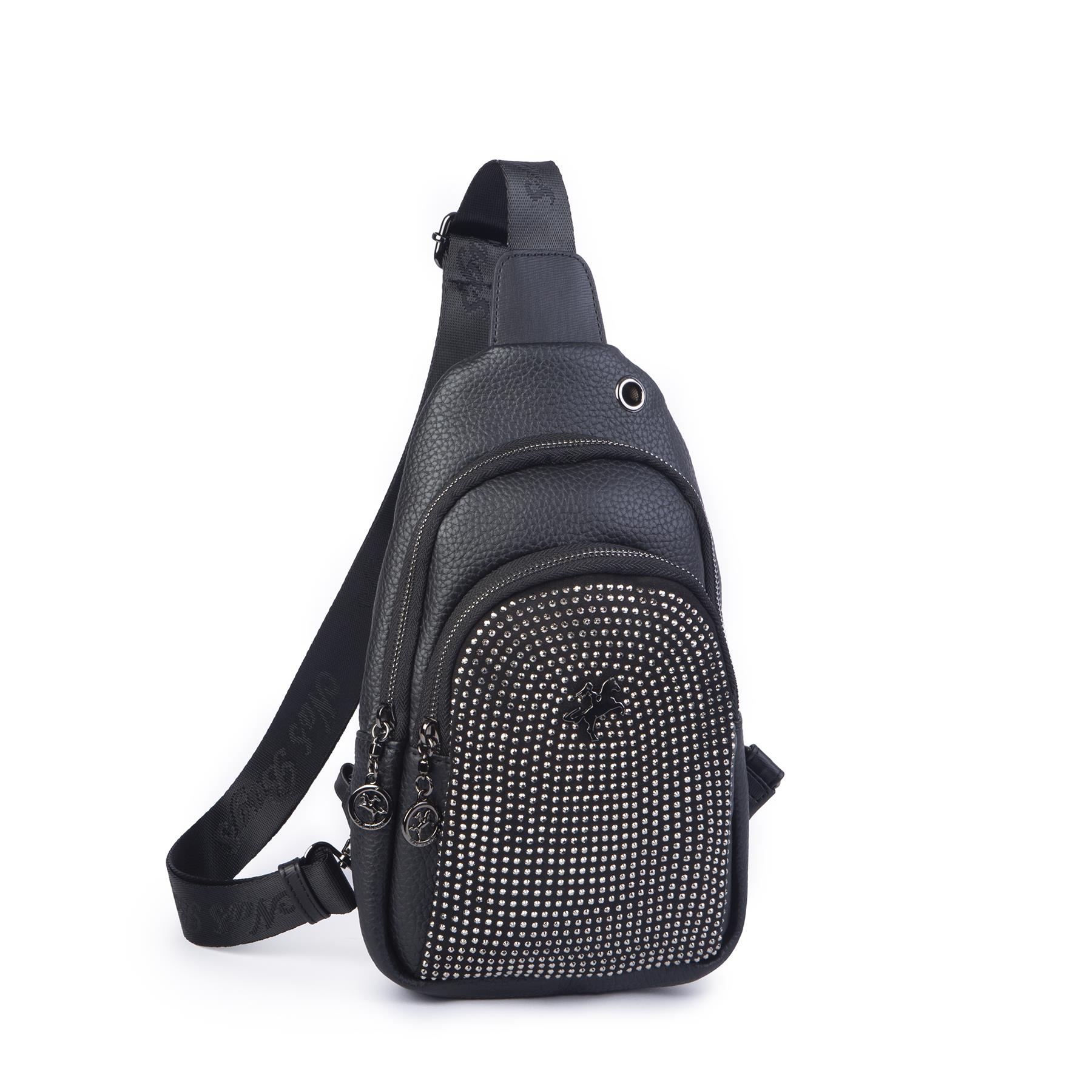 Nas Bag Kadın Bel ve Body Bag Siyah Gümüş