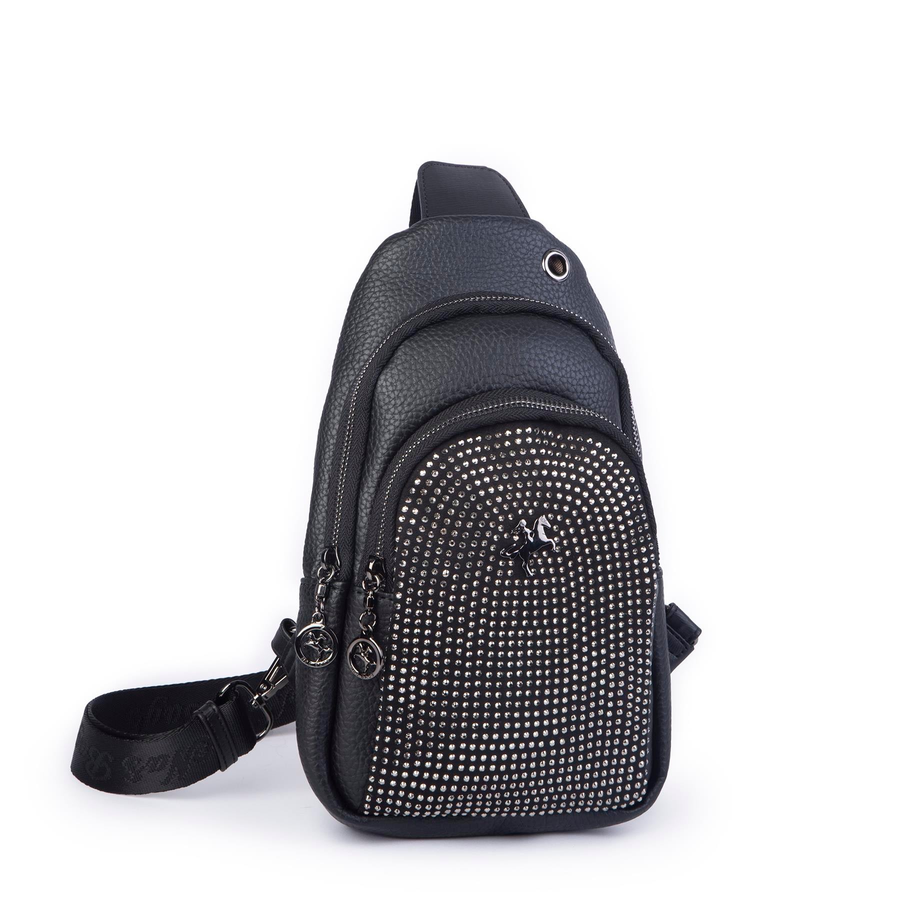 Nas Bag Kadın Bel ve Body Bag Siyah Gümüş