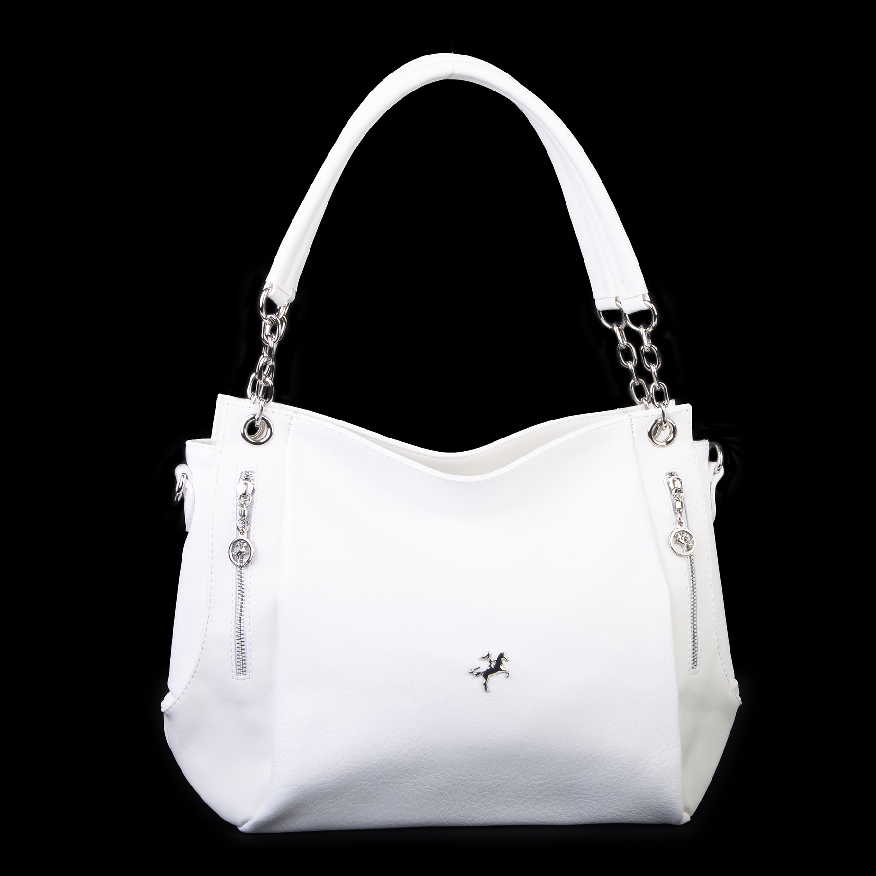 Nas Bag Kadın Büyük Boy Omuz Çantası ( 45x34x21 cm) Beyaz Victoria