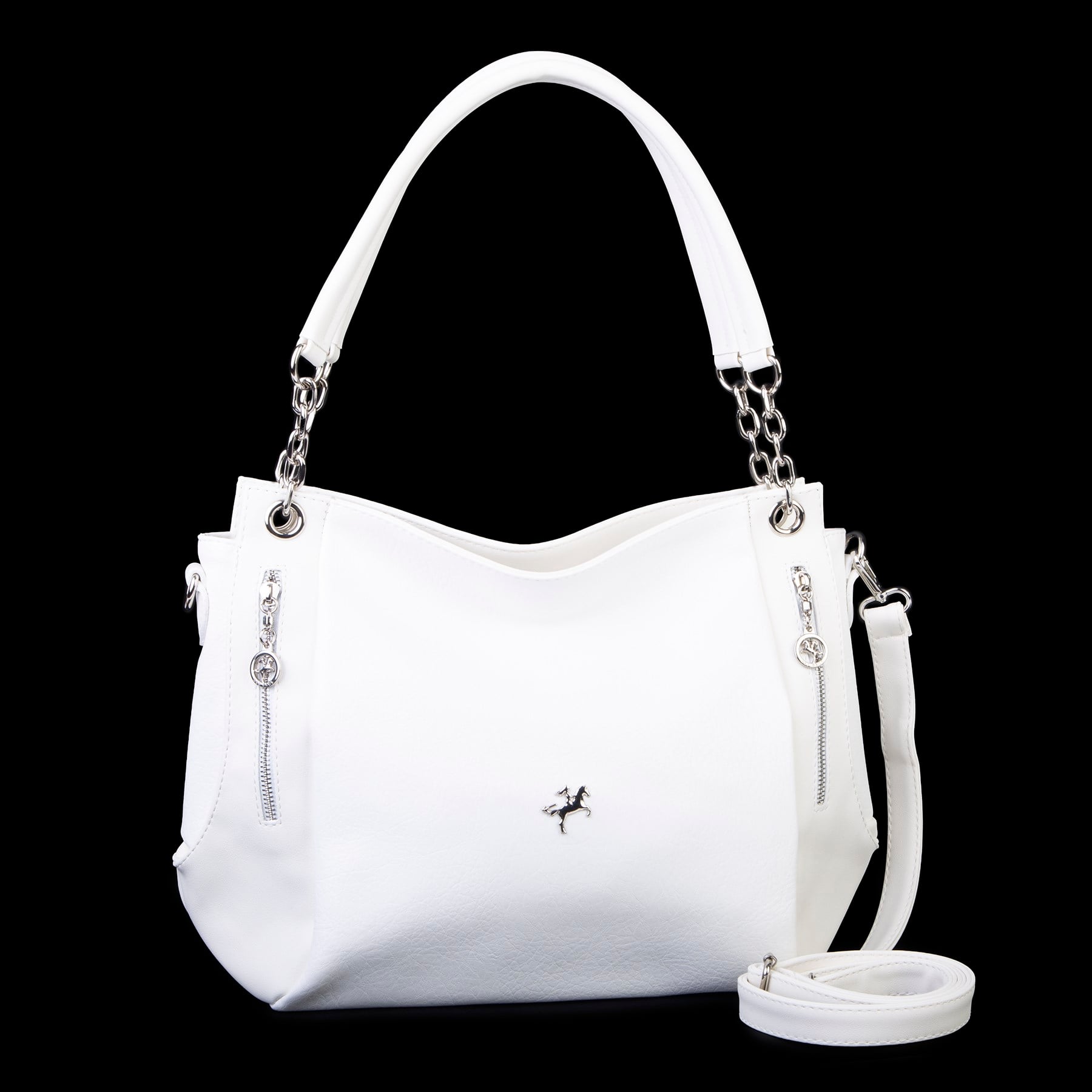 Nas Bag Kadın Büyük Boy Omuz Çantası ( 45x34x21 cm) Beyaz Victoria