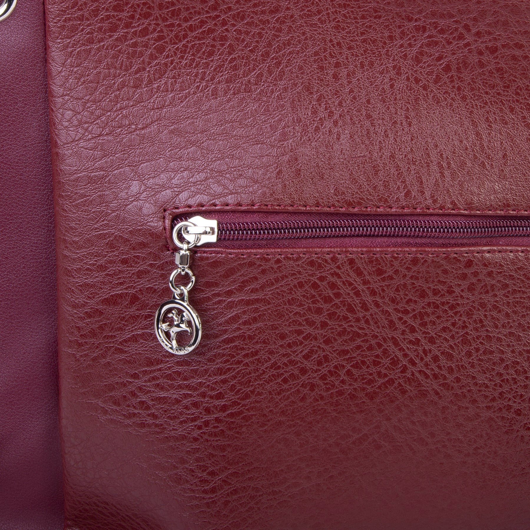 Nas Bag Kadın Büyük Boy Omuz Çantası ( 45x34x21 cm) Bordo Victoria