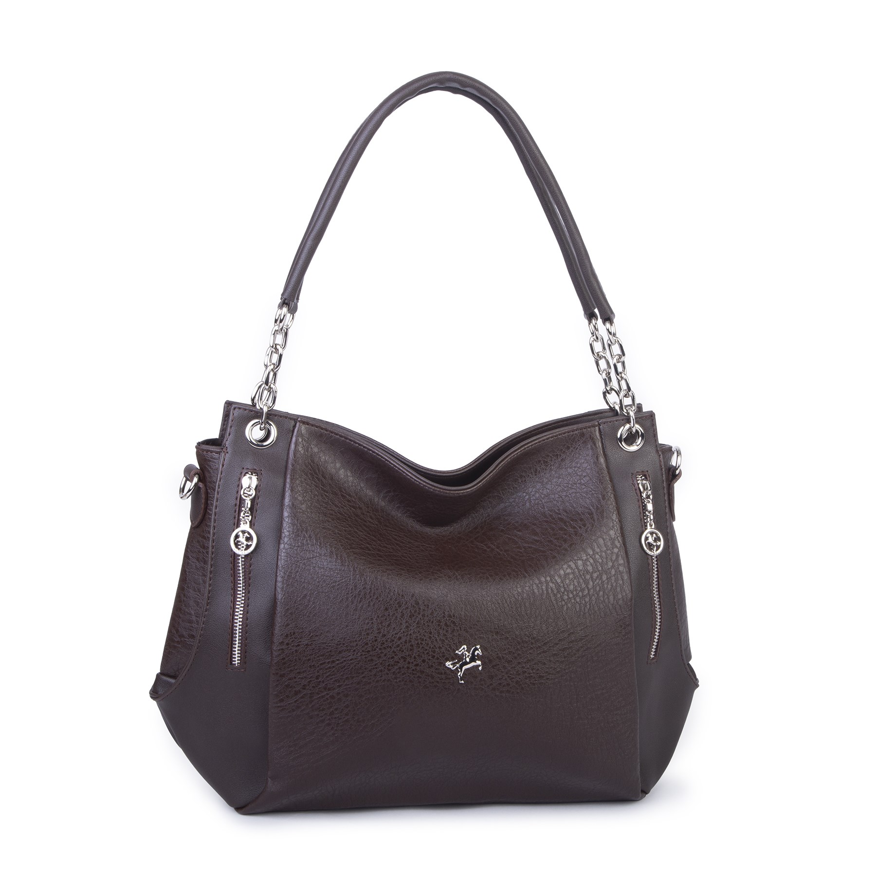 Nas Bag Kadın Büyük Boy Omuz Çantası ( 45x34x21 cm) Kahve Victoria