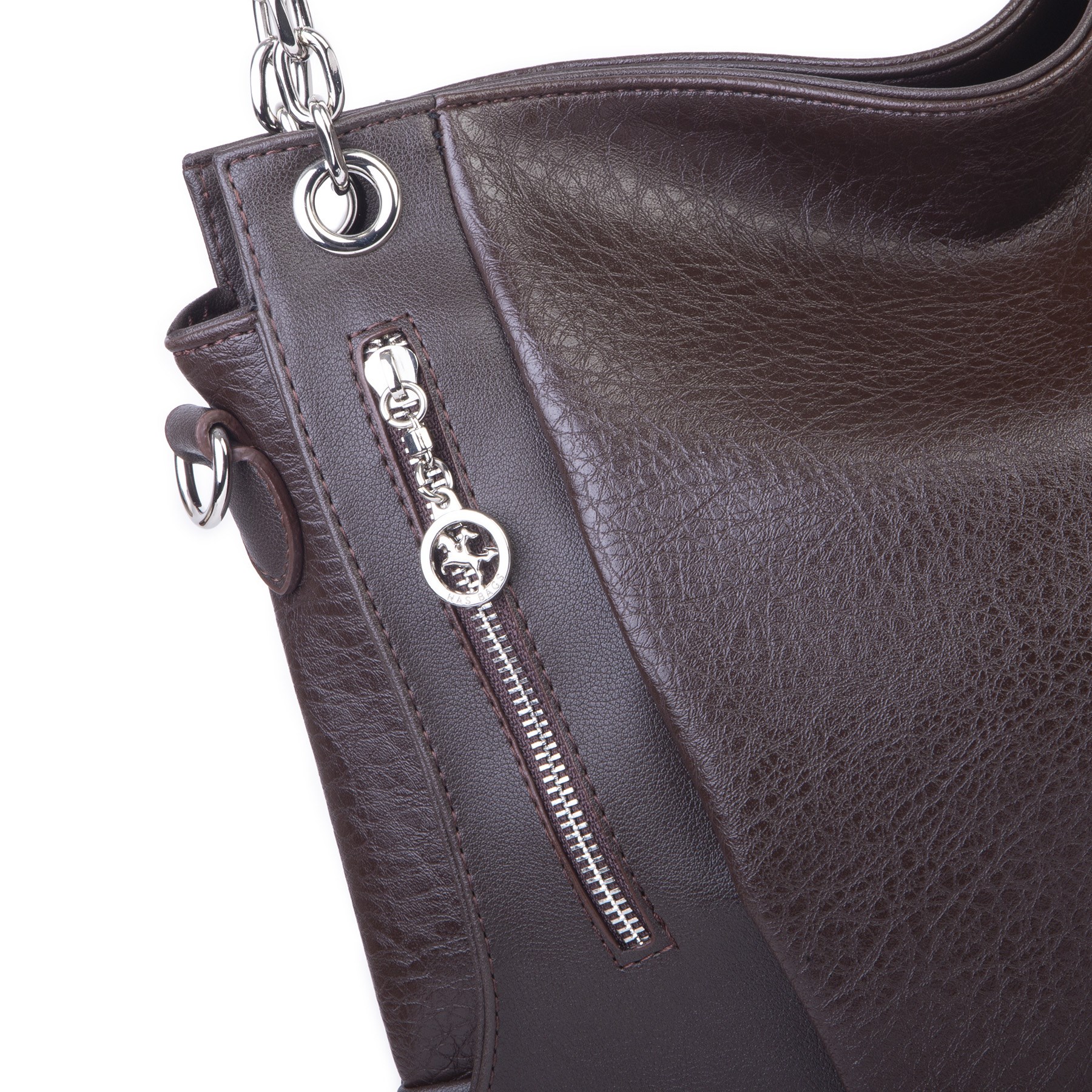 Nas Bag Kadın Büyük Boy Omuz Çantası ( 45x34x21 cm) Kahve Victoria