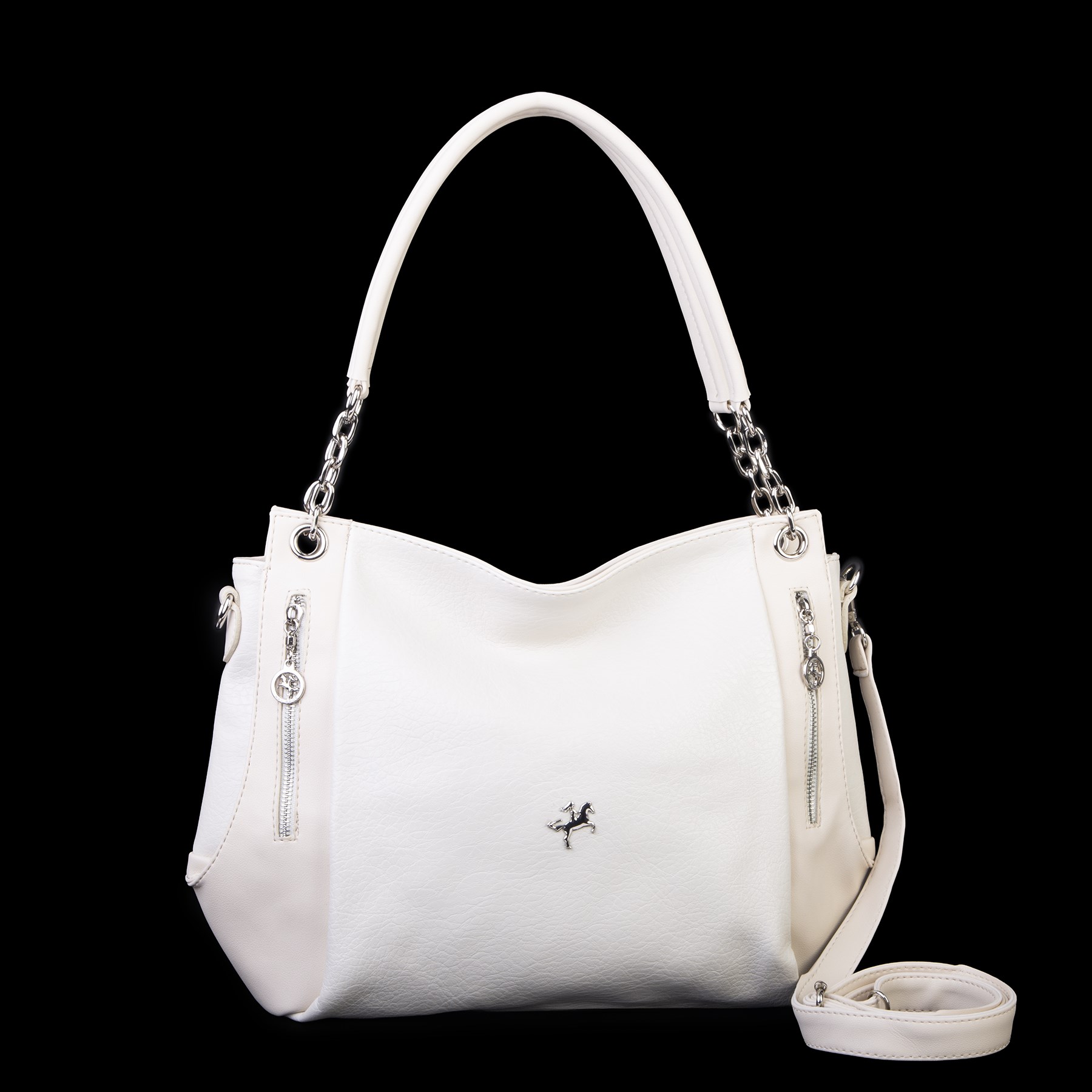 Nas Bag Kadın Büyük Boy Omuz Çantası ( 45x34x21 cm) Krem Victoria
