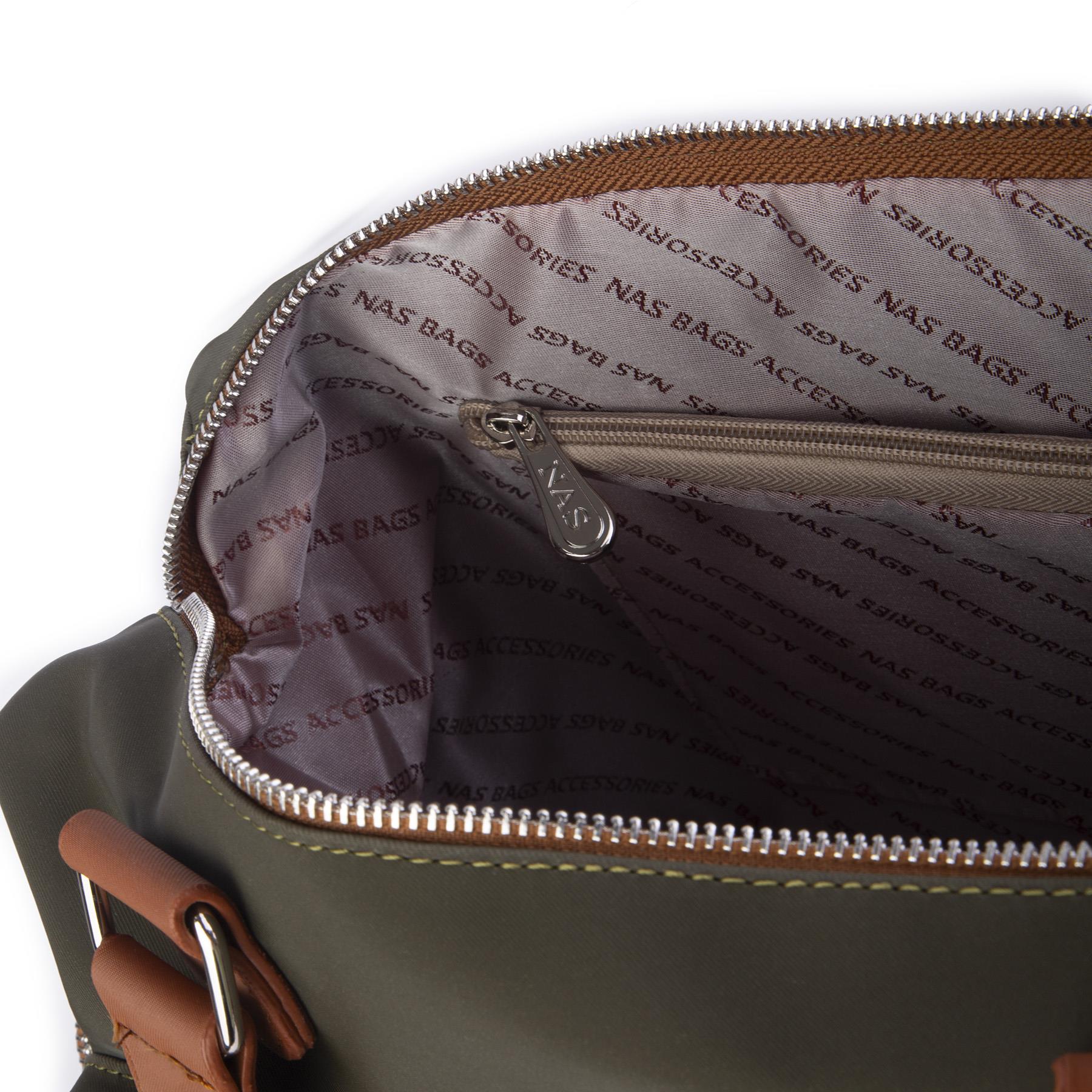 Nas Bag Kadın Büyük Boy Omuz Çantası Yeşil Taba  Buzzy (en :37 ,boy :30 cm)