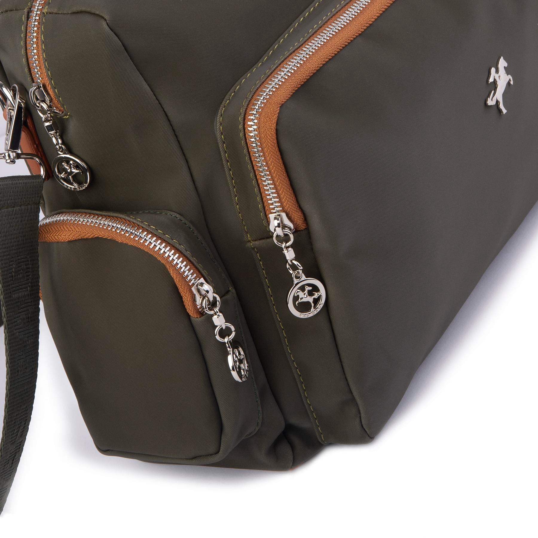 Nas Bag Kadın Büyük Boy Omuz Çantası Yeşil Taba  Buzzy (en :37 ,boy :30 cm)