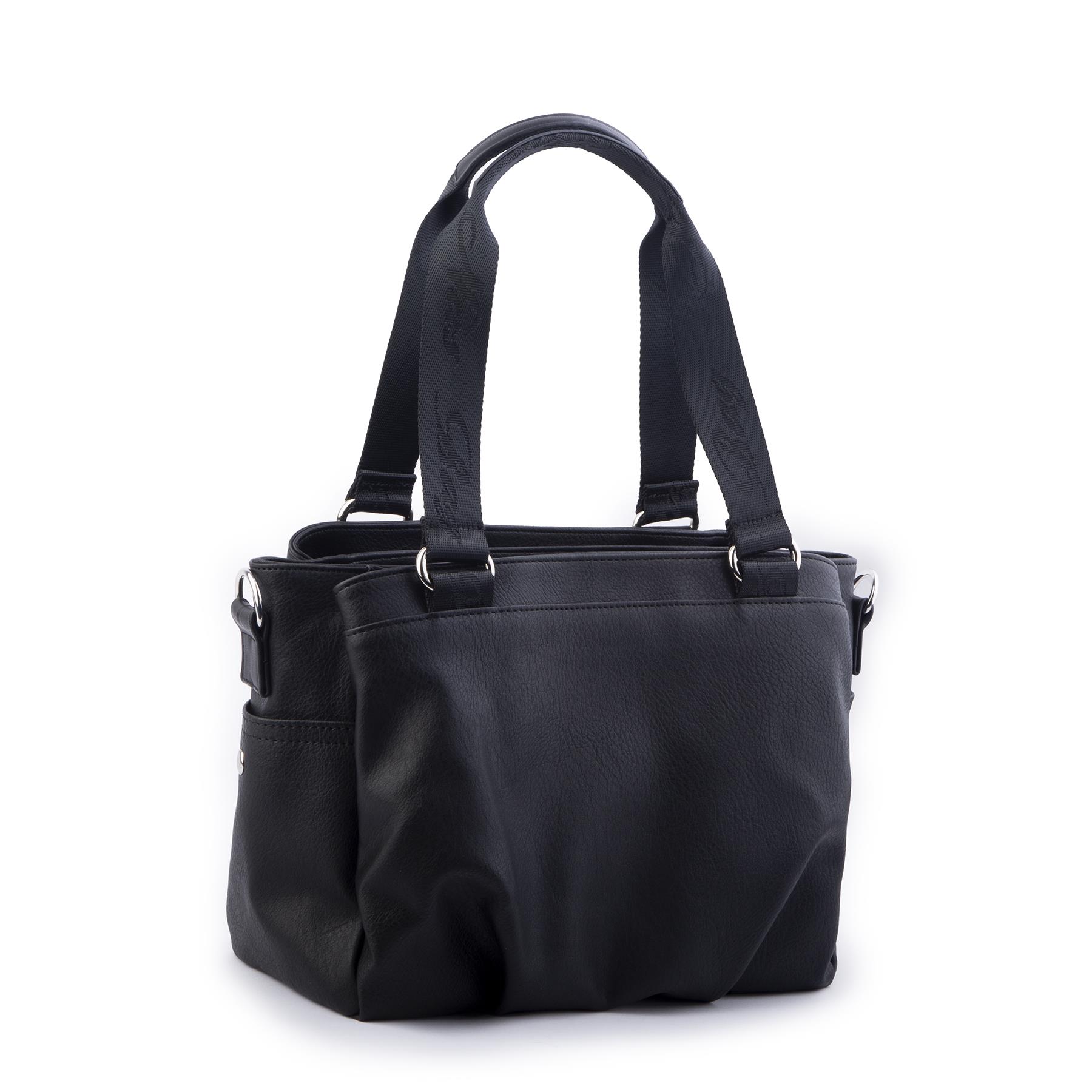 Nas Bag Kadın Çanta Omuz El ve Çapraz Çanta Çok Gözlü Siyah King  (en:37 cm ; boy:24 cm )