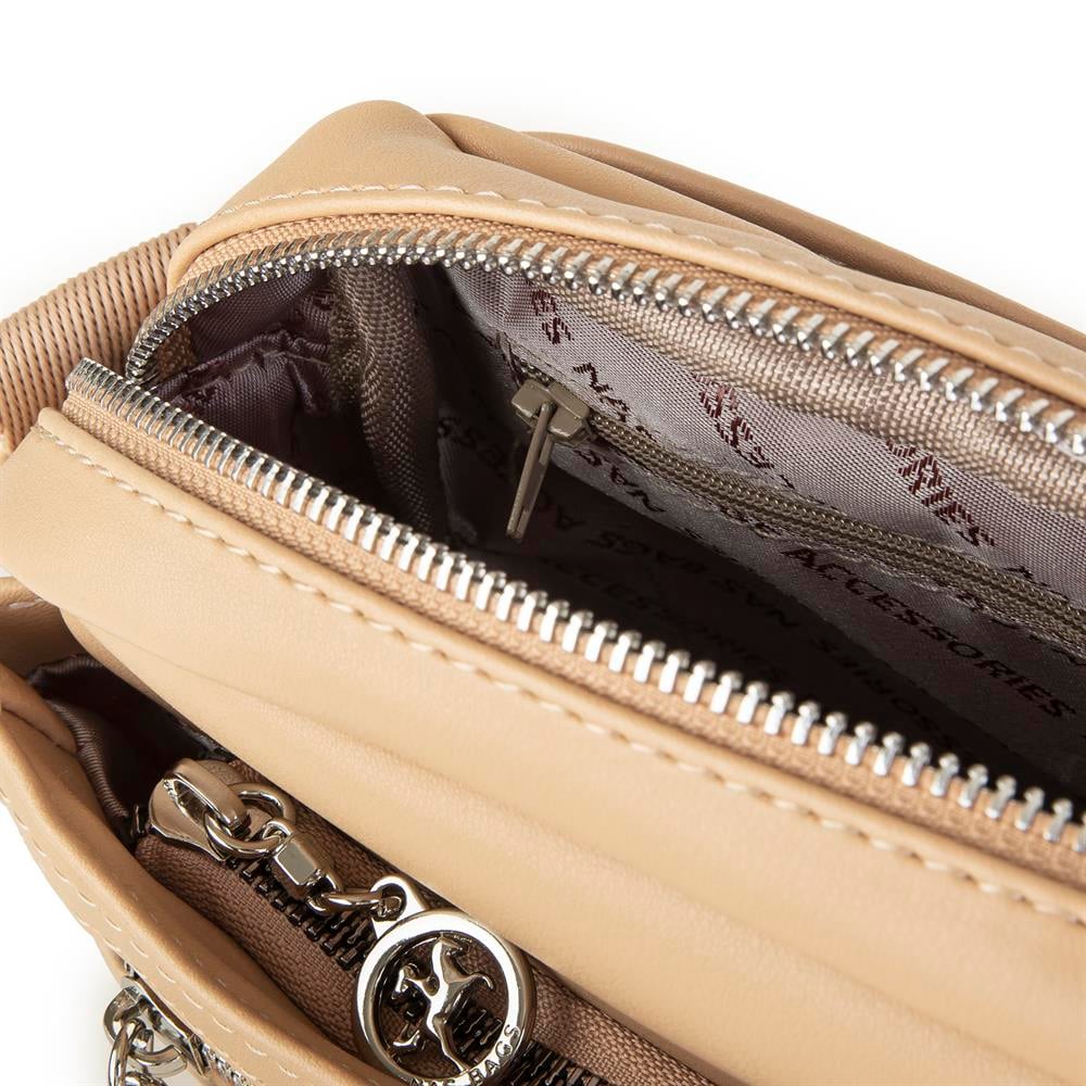 Nas Bag Kadın Çapraz Çanta Camel Dona