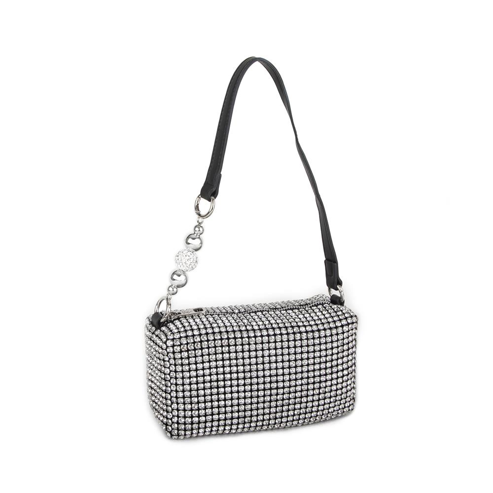 Nas Bag Kadın Çapraz Çanta Diamond Serisi Gümüş Zincir Detaylı Şık Çanta Gümüş 